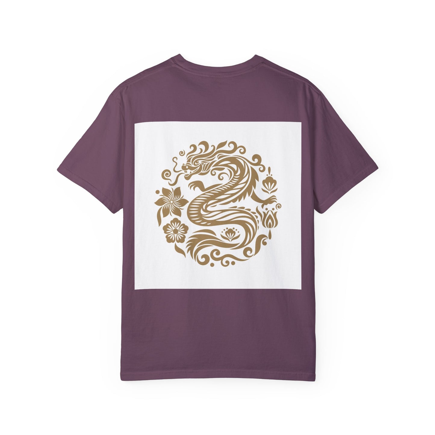Garment-Dyed Dragon Graphic T-shirt for Nature Lovers