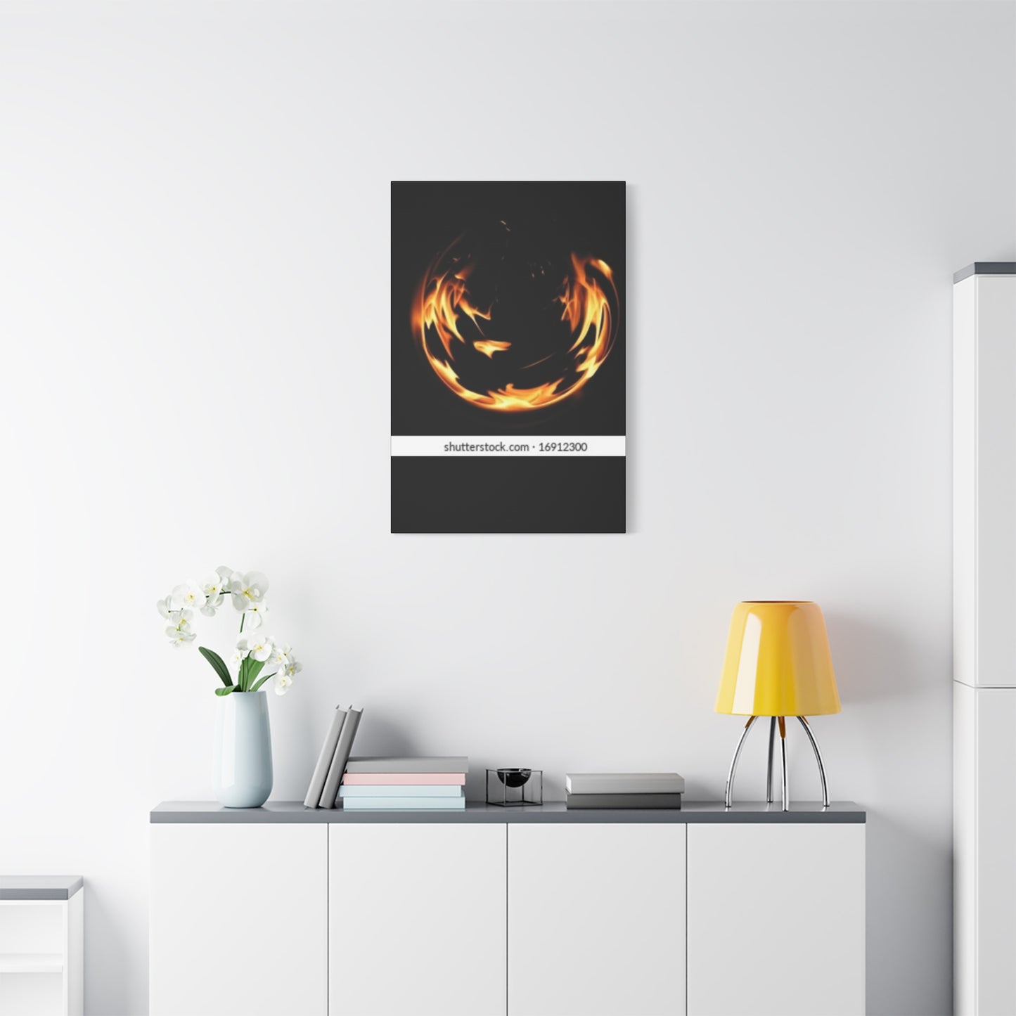 Fire Swirl Matte Canvas Art - Stretched 1.25" Gallery Wrap