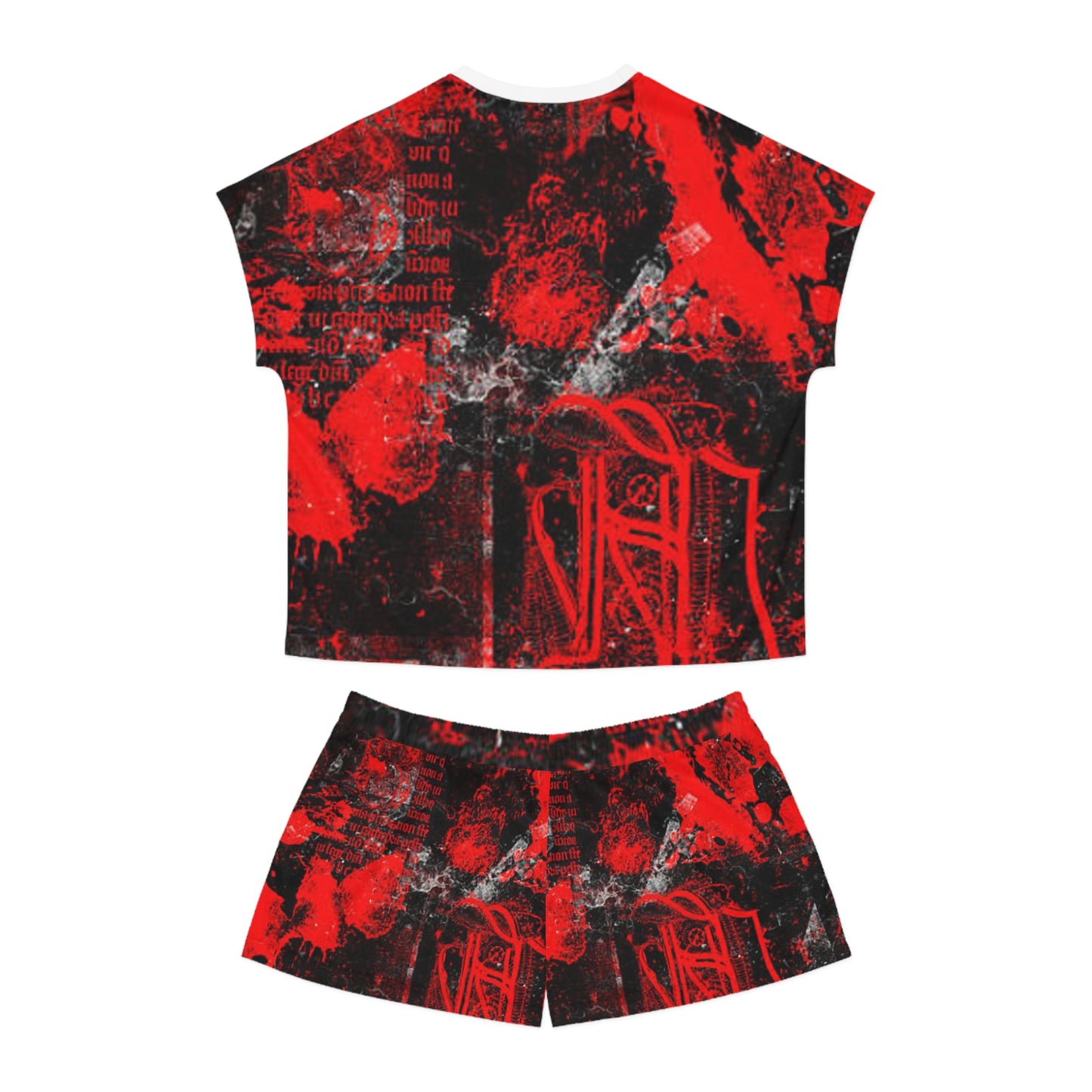 Bold Red Graphic Women's Pajama Set - Cozy & Stylish