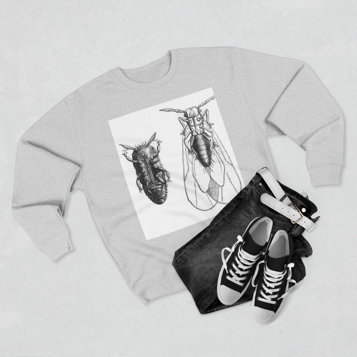 Unisex Insect Art Crewneck Sweatshirt - Nature Lovers Gift