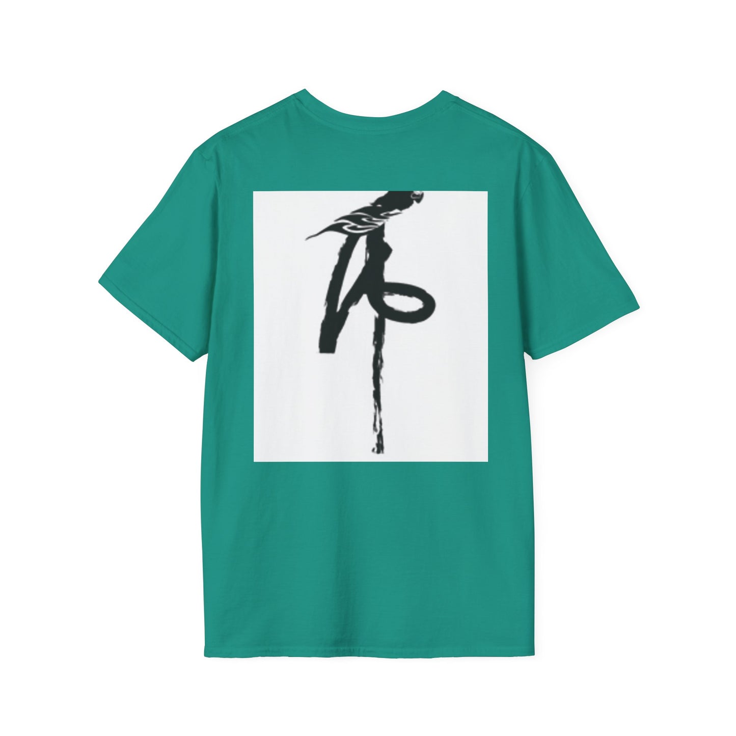 Unisex Softstyle T-Shirt - Black Bird Design for Nature Lovers