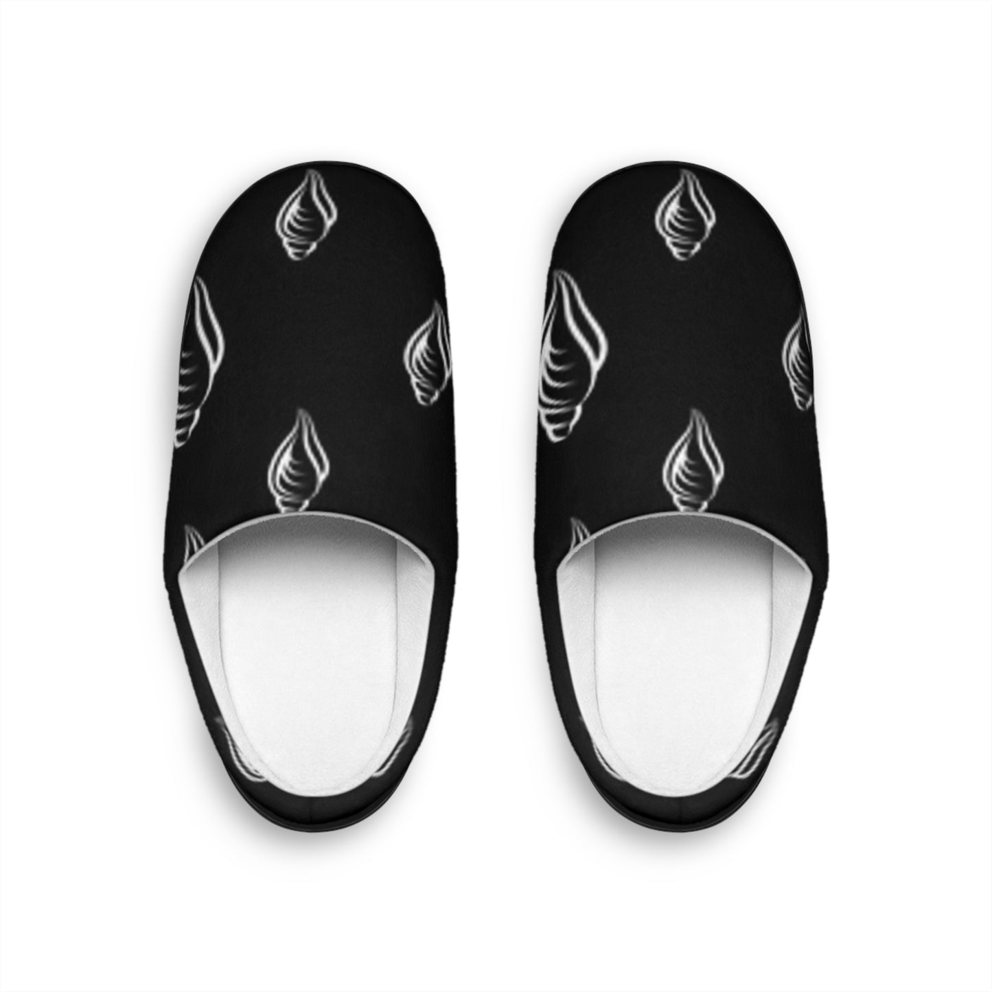 Comfortable Black Leaf Pattern Men's Indoor Slippers