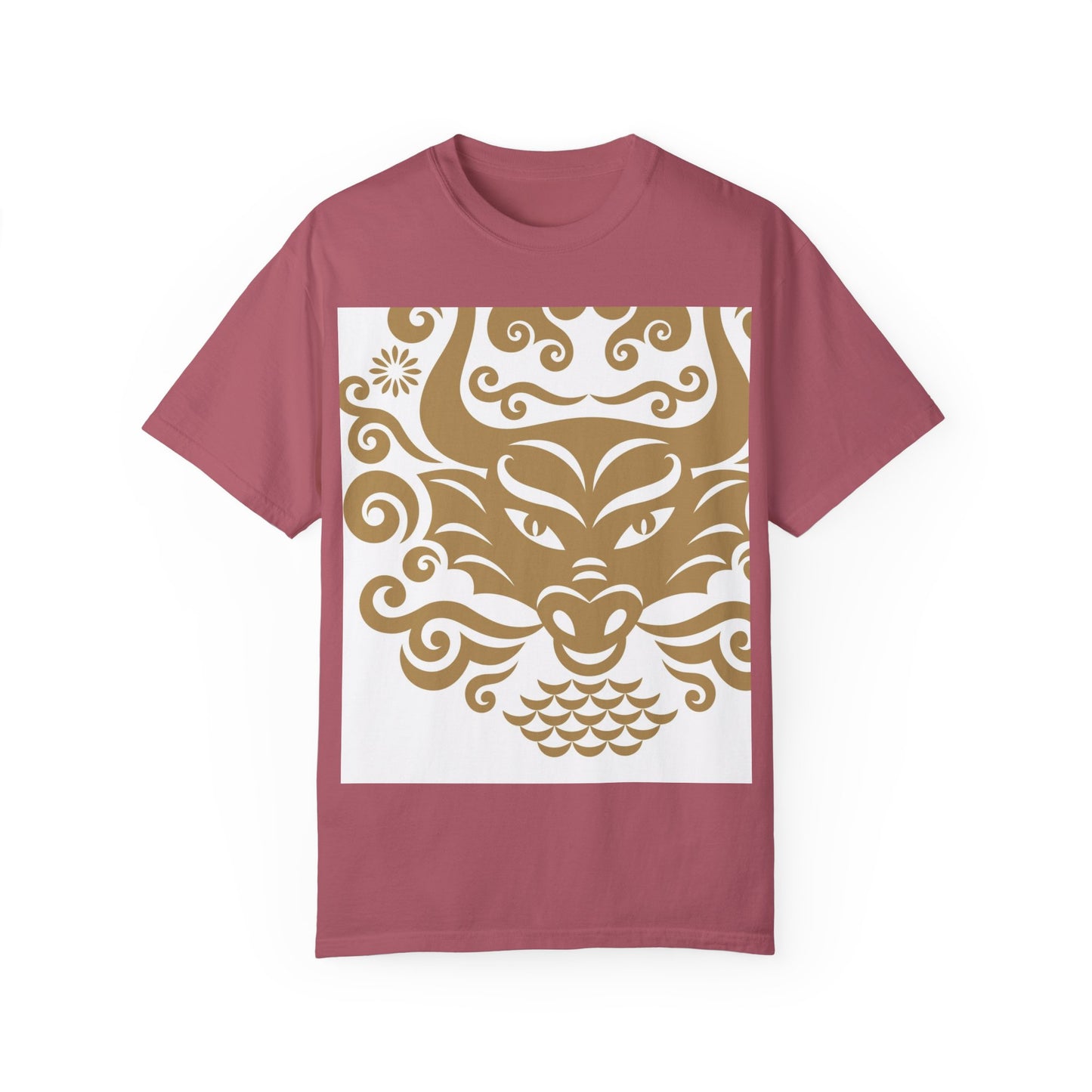 Garment-Dyed Dragon Graphic T-shirt for Nature Lovers