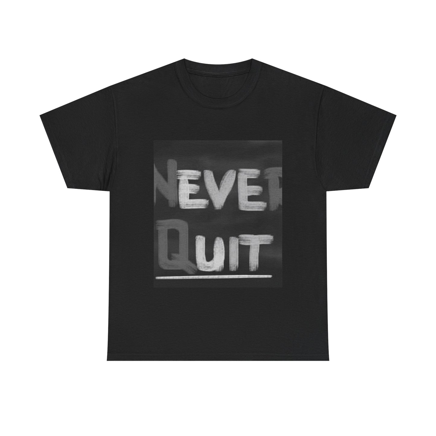 Motivational Unisex Heavy Cotton Tee - "Never Quit" Inspirational Shirt