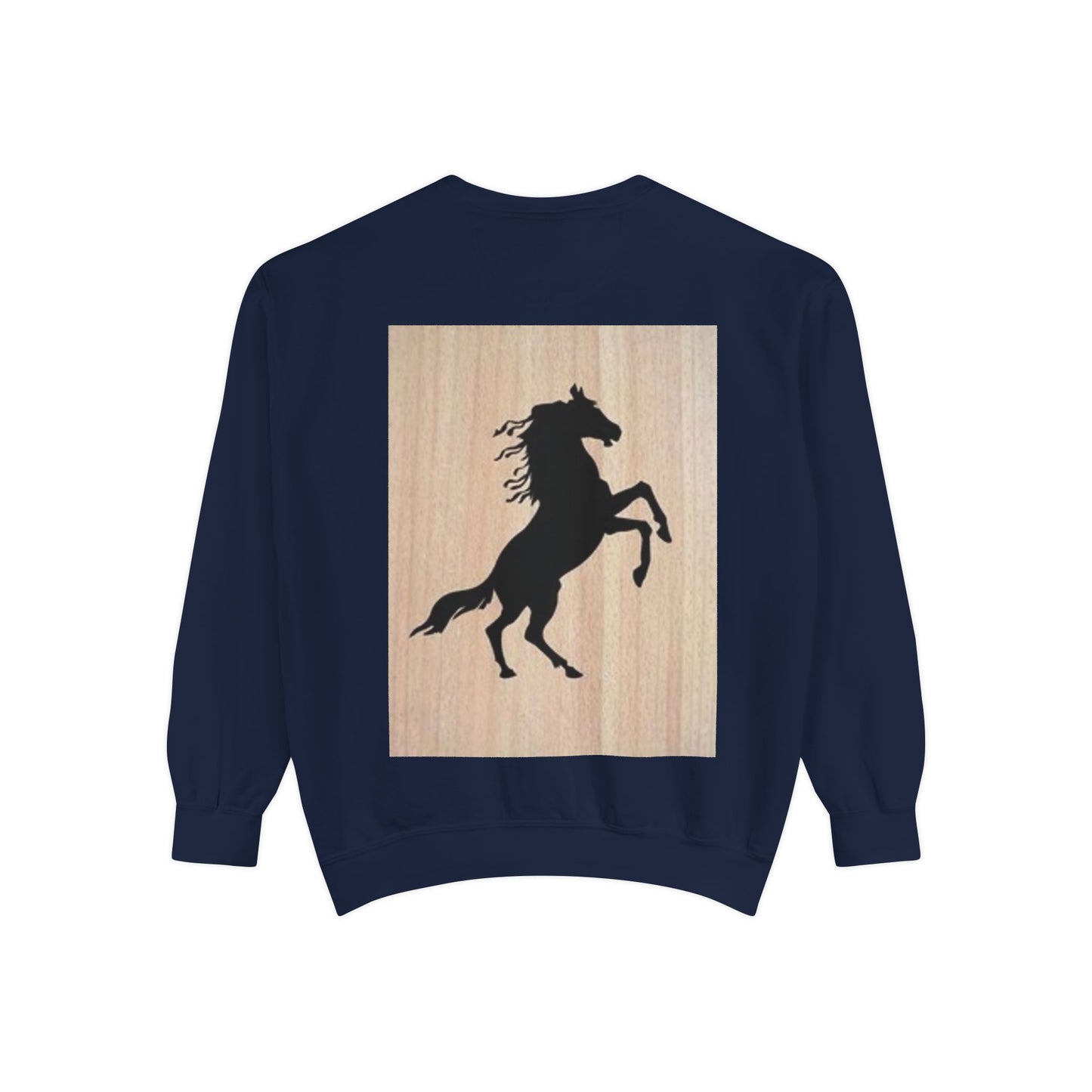 Equestrian Spirit Unisex Garment-Dyed Sweatshirt - Bold Horse Design