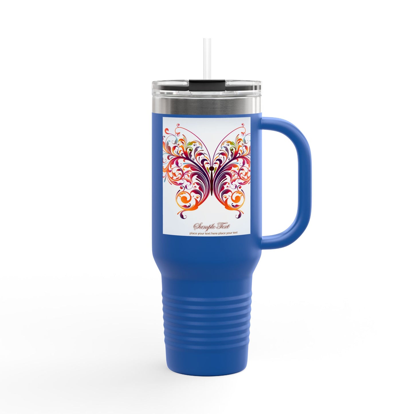 Elegant Insulated Travel Mug | 40oz with Nature-Inspired Design