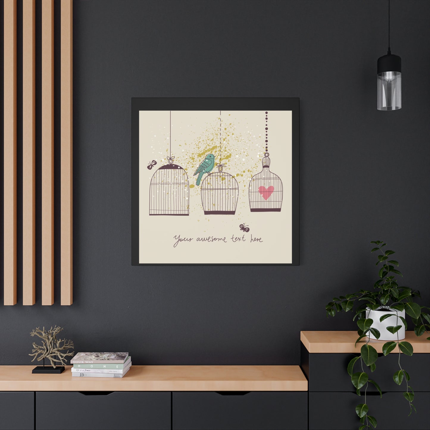 Whimsical Birdcage Canvas Wall Art - Personalized Home Decor