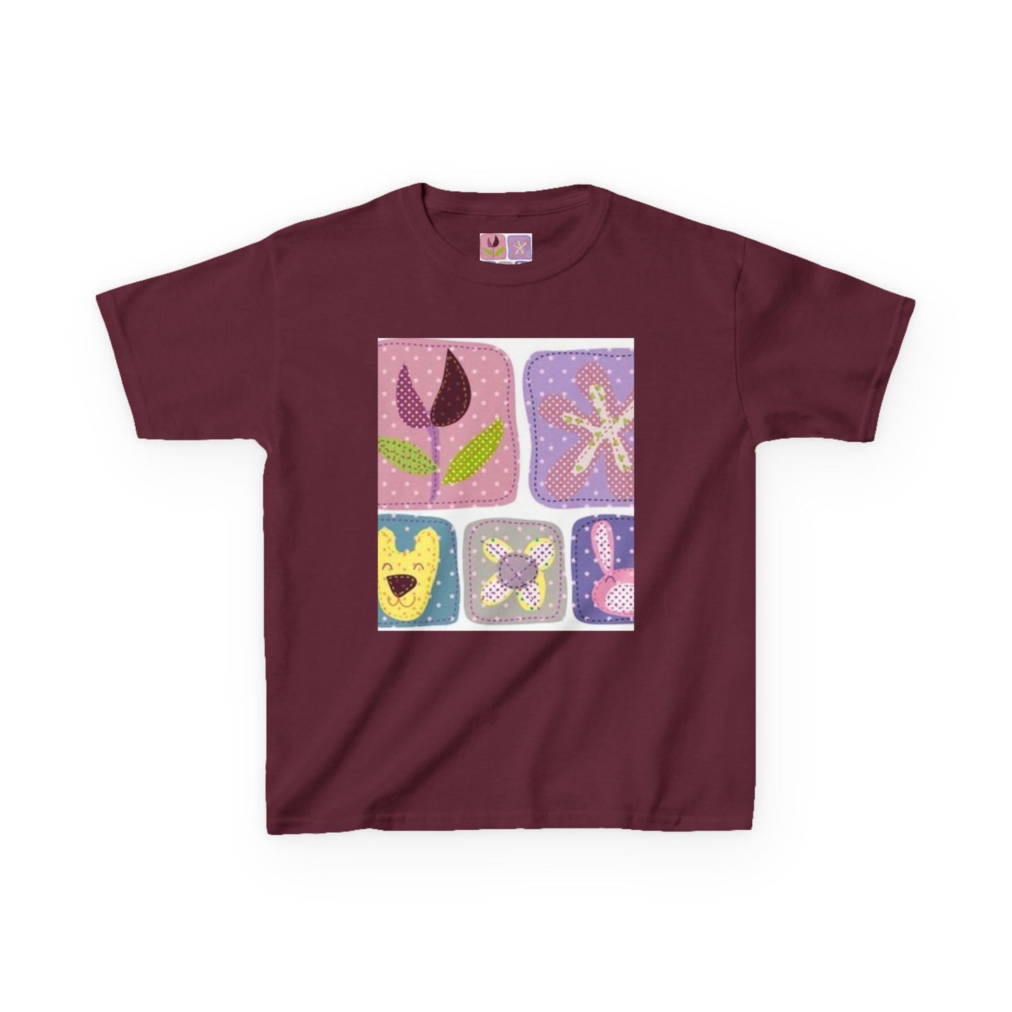 Colorful Kids’ Heavy Cotton™ Tee with Playful Patterns