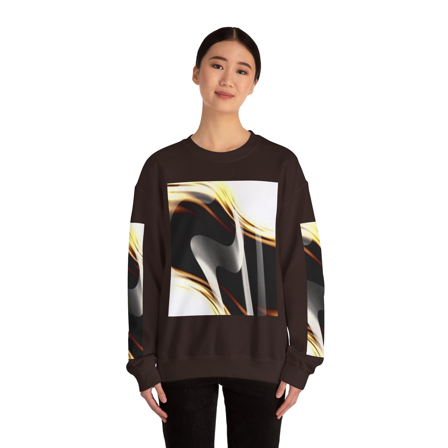 Abstract Wave Unisex Crewneck Sweatshirt - Modern Art Design