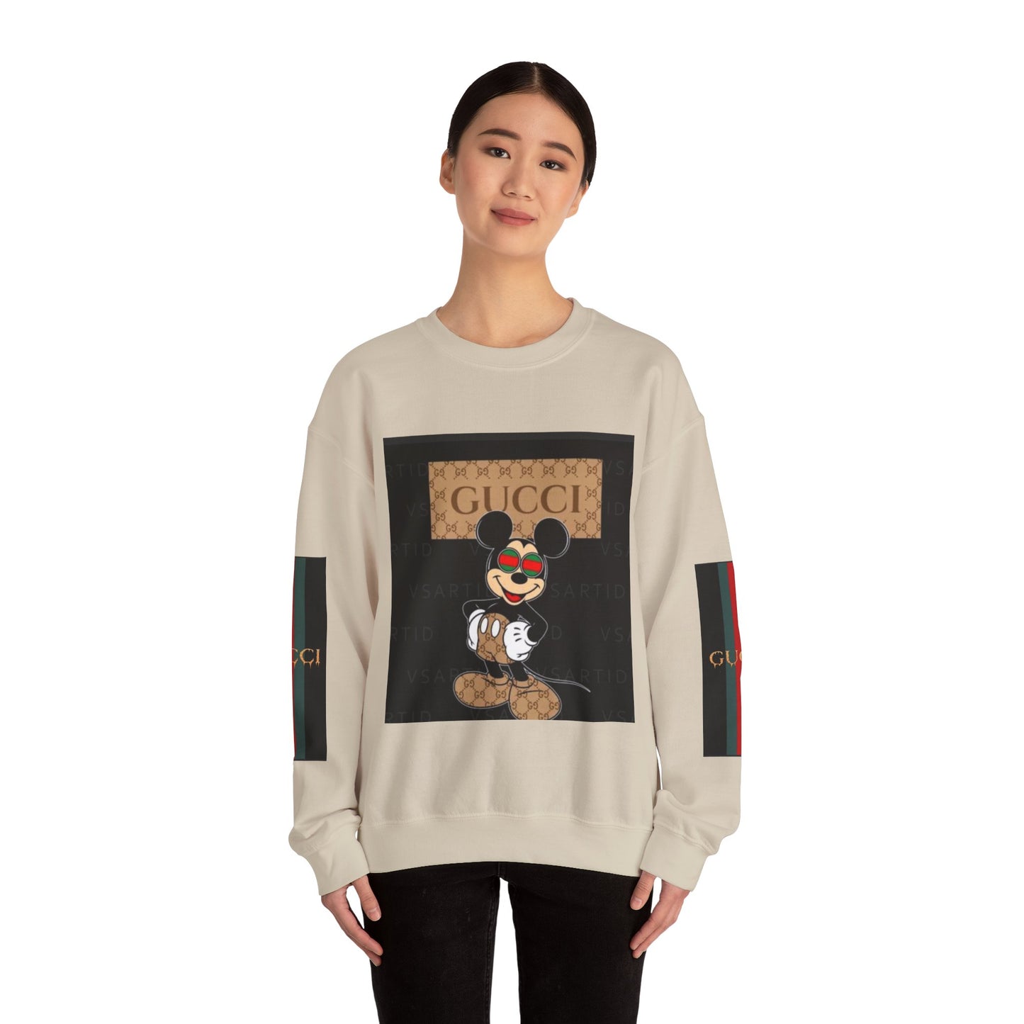 Gucci-Inspired Mickey Mouse Unisex Heavy Blend™ Crewneck Sweatshirt