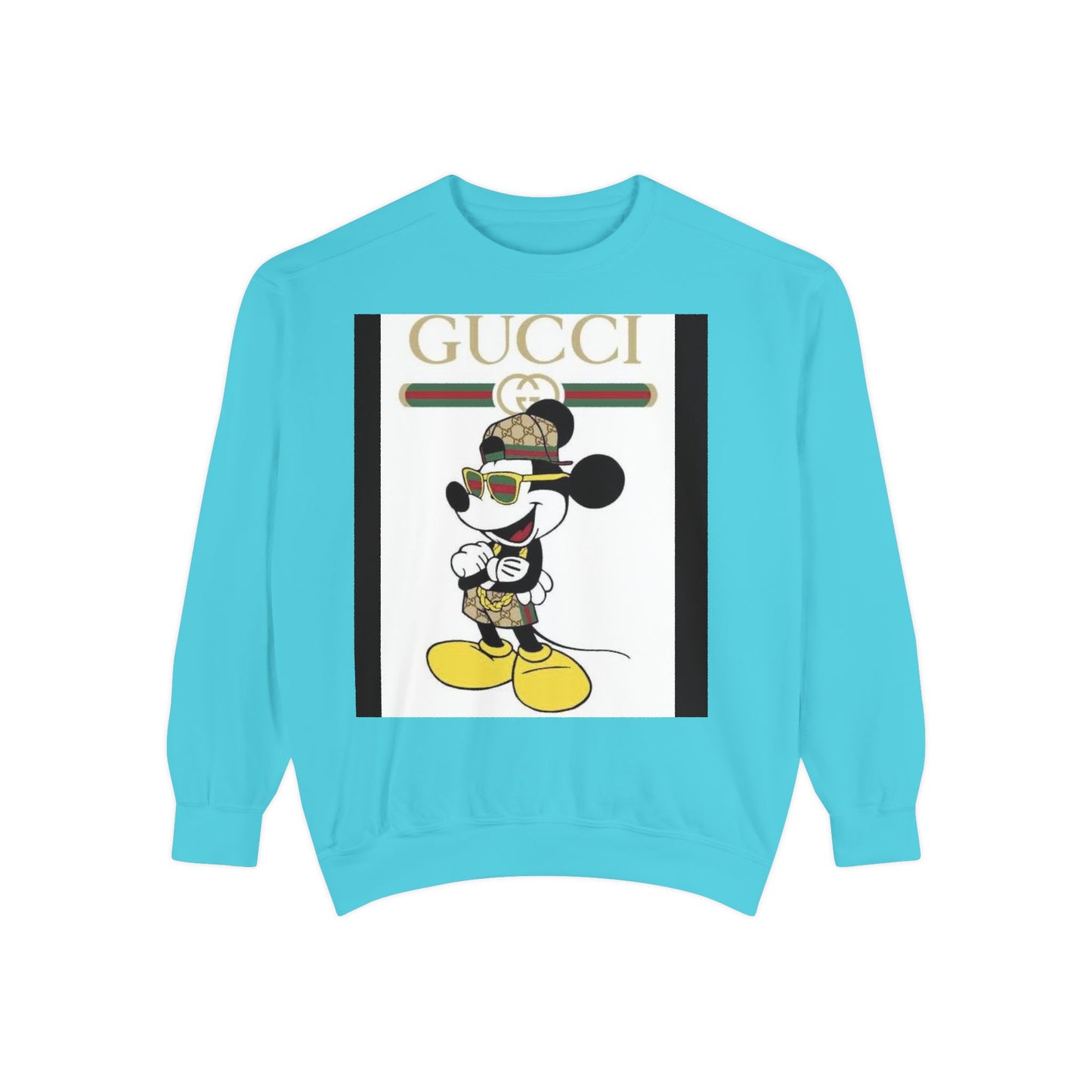 Mickey Mouse Gucci Streetwear Sweatshirt - Unisex Garment-Dyed