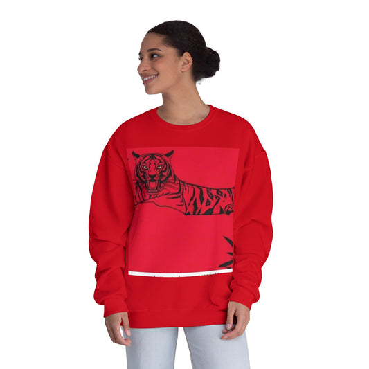 Bold Tiger Graphic Unisex Sweatshirt - Chill Vibes, Perfect for Every Occasion