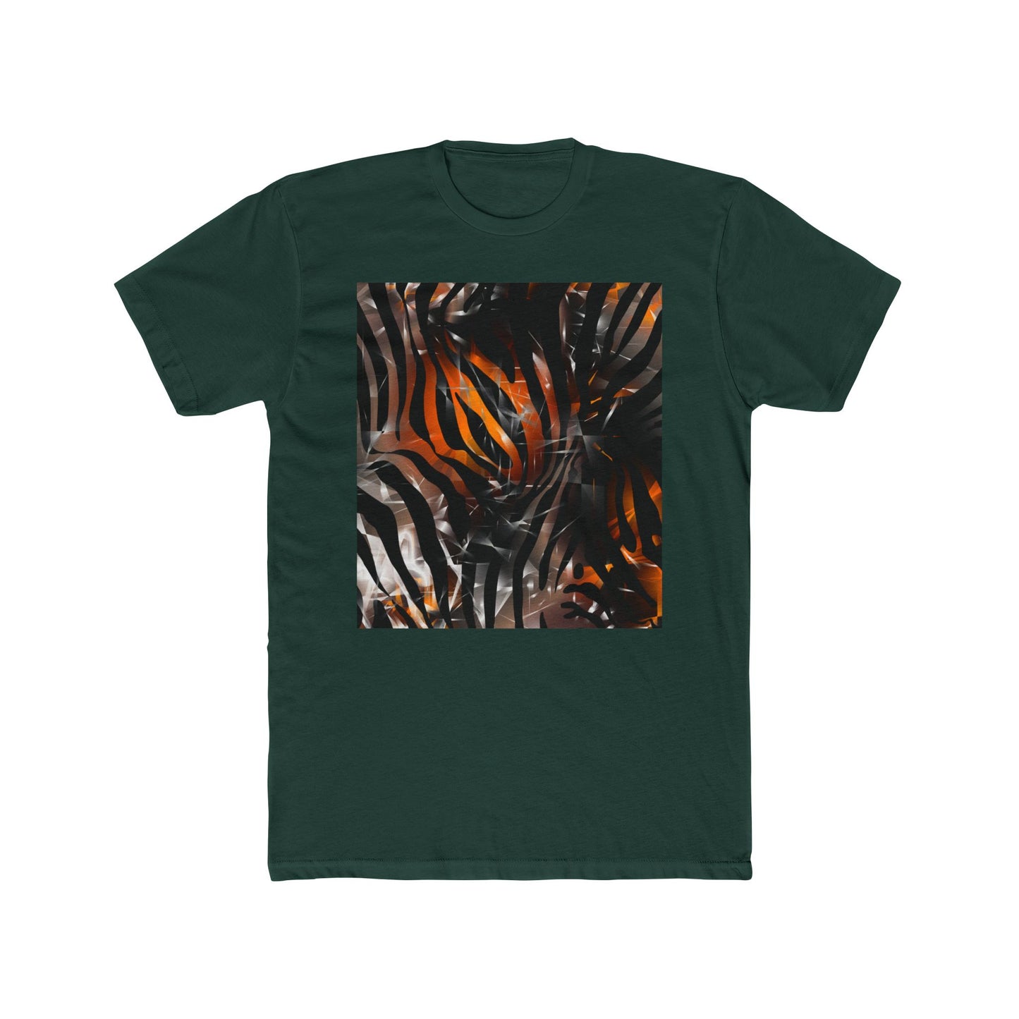 Abstract Jungle Unisex Cotton Crew Tee - Trendy Graphic Shirt for Nature Lovers