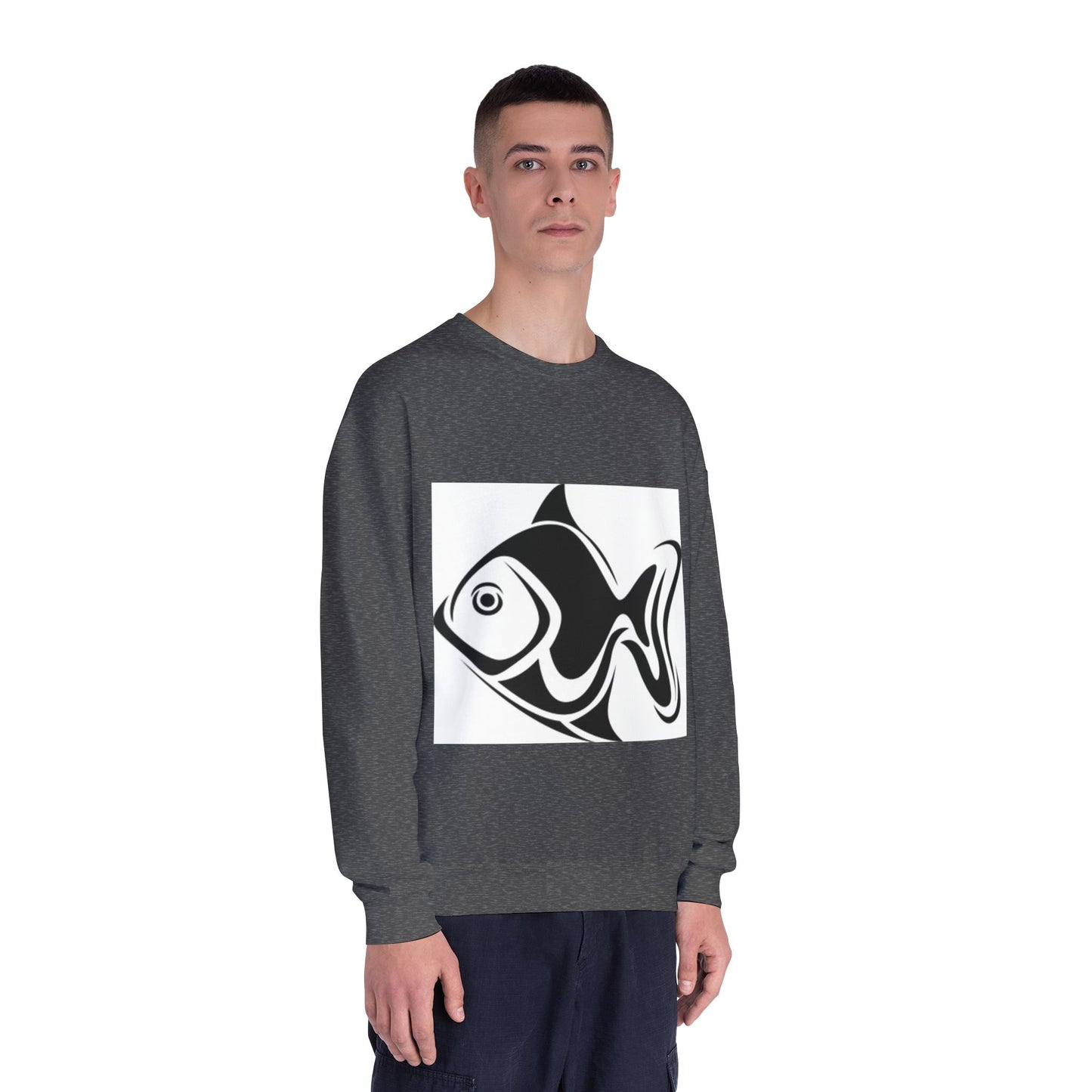 Cute Fish Design Unisex Crewneck Sweatshirt | Cozy Gift for Animal Lovers