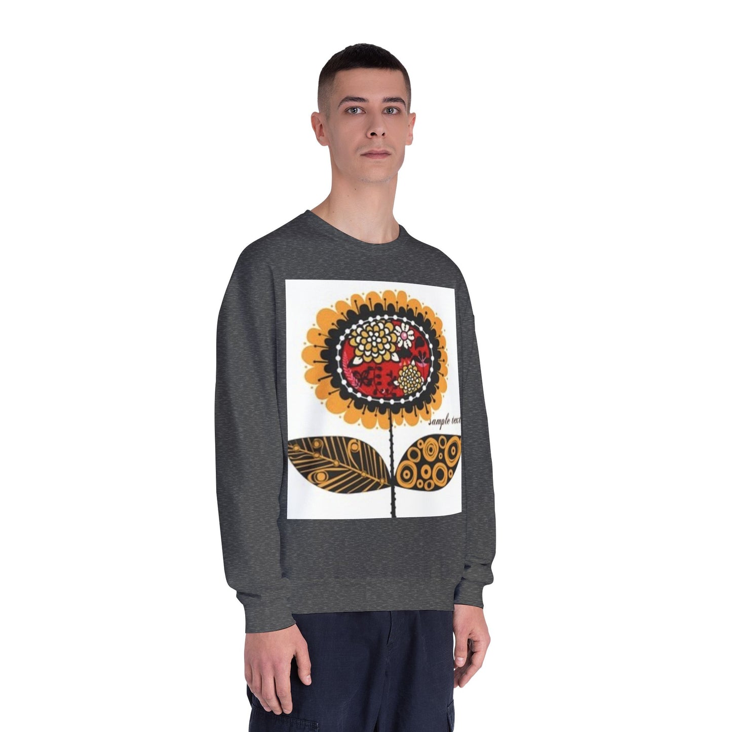Floral Graphic Sweatshirt - Cozy Unisex Crewneck for All Occasions