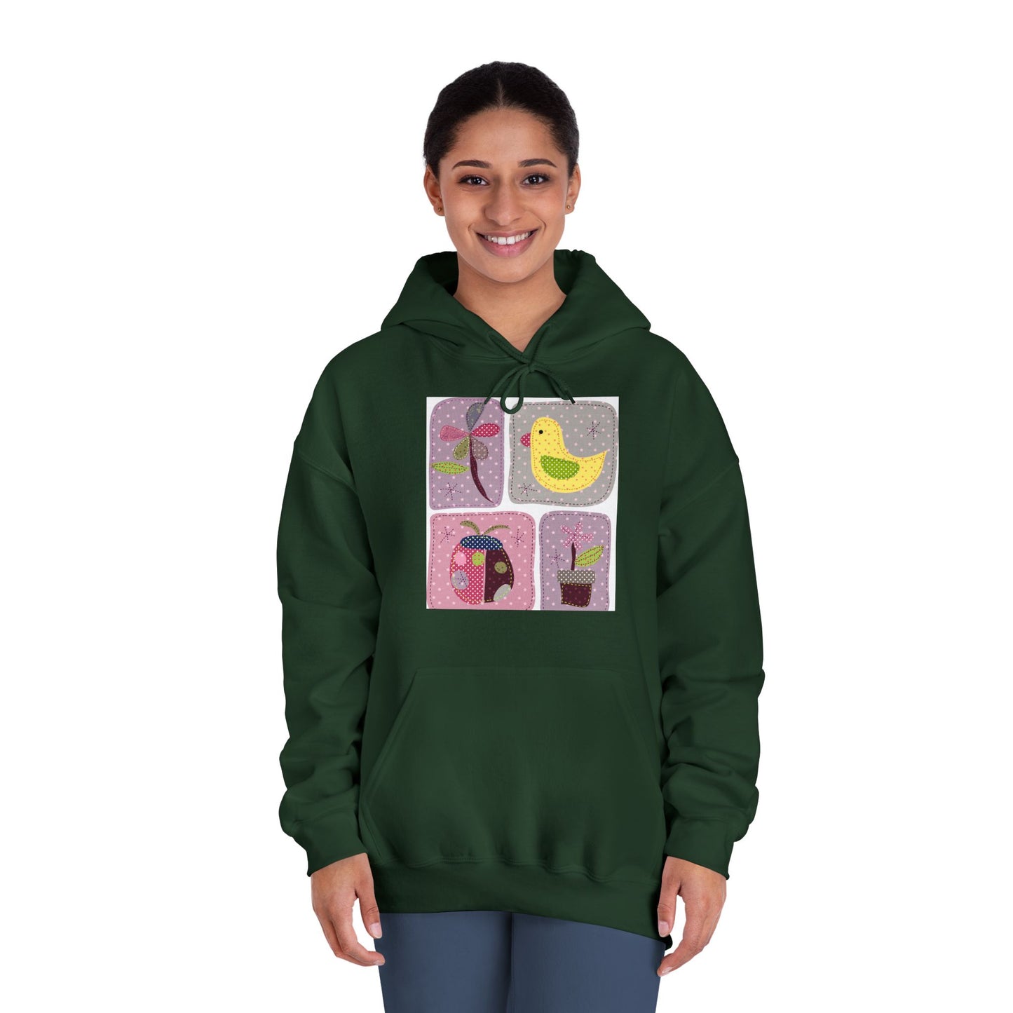 Cozy Unisex Hooded Sweatshirt with Floral Design - Perfect for Spring Celebrations