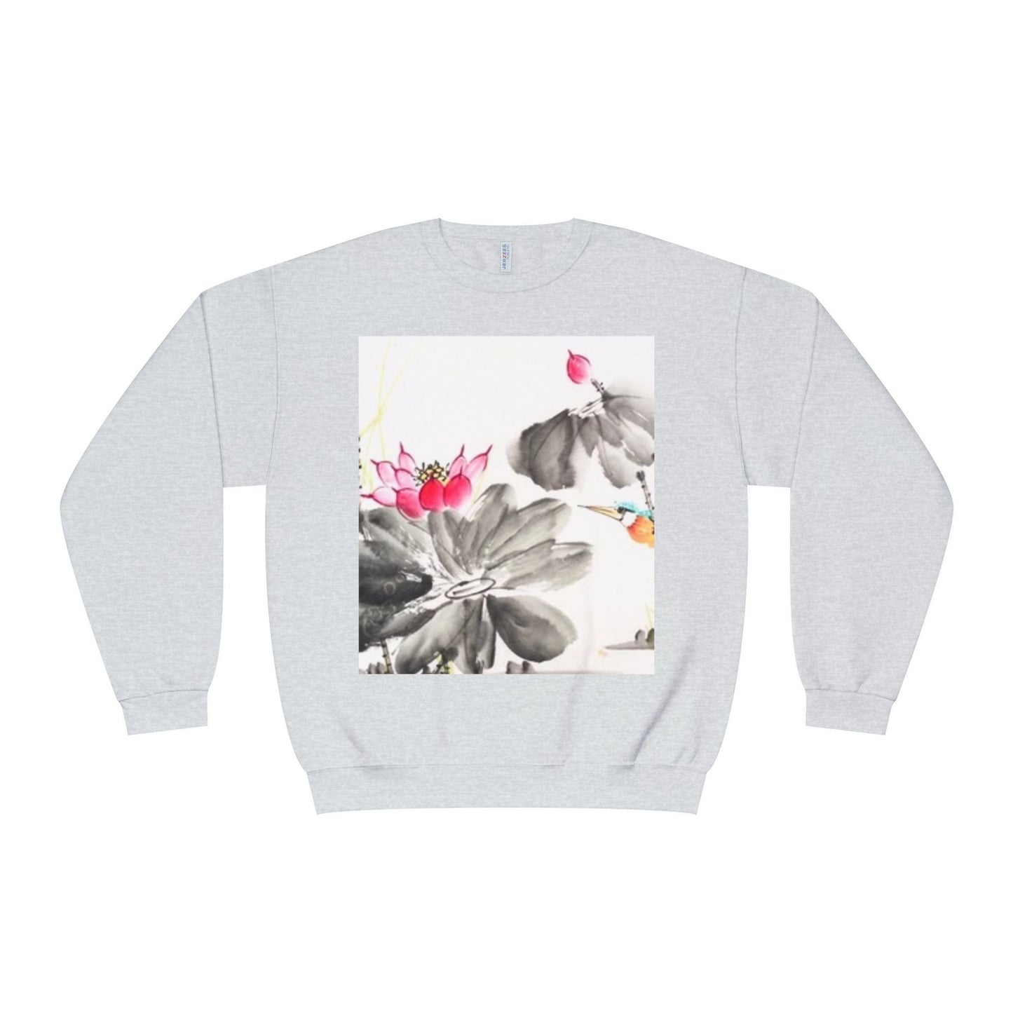 Lotus Blossom Unisex Crewneck Sweatshirt - Cozy Botanical Art Design