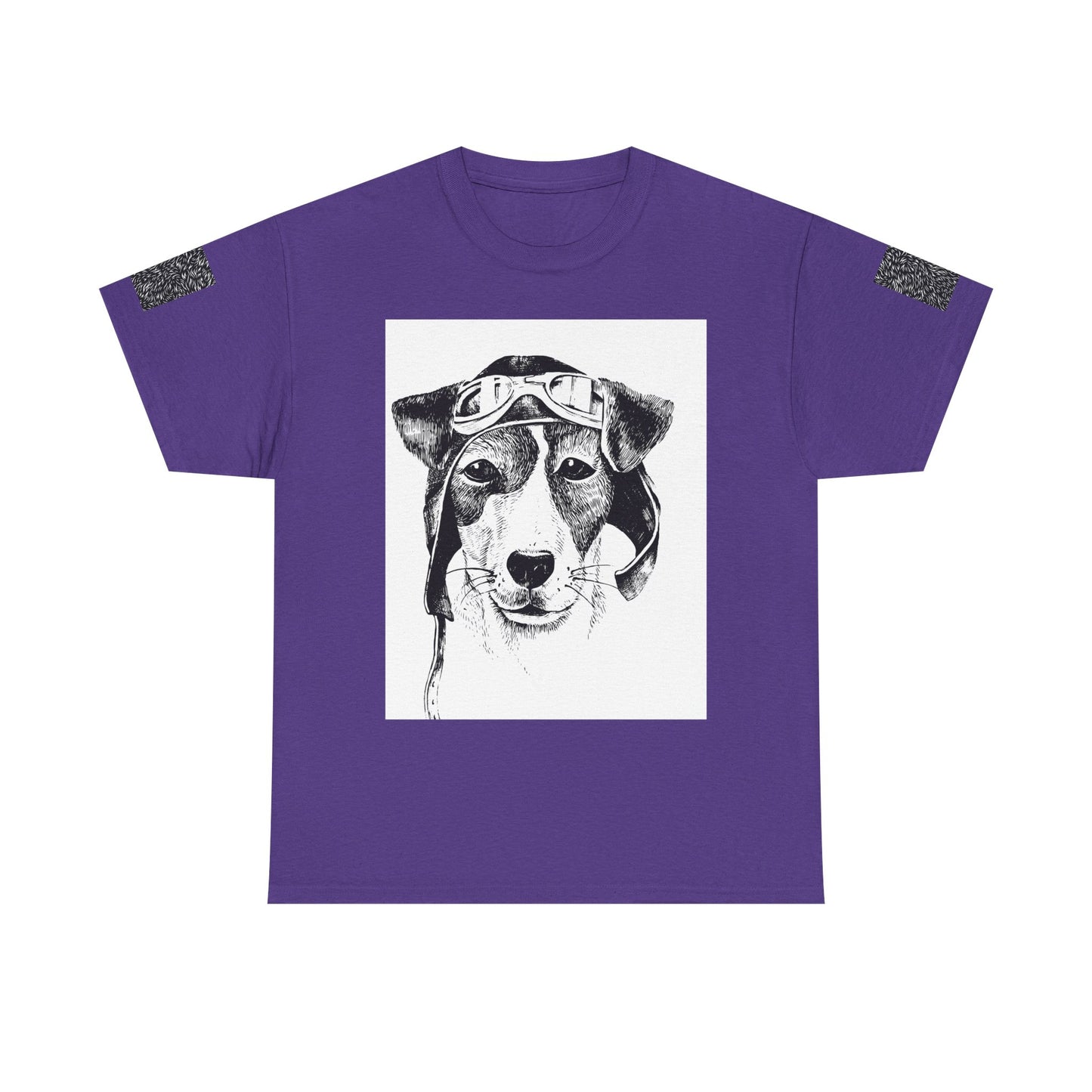 Vintage Aviator Dog Unisex Heavy Cotton Tee