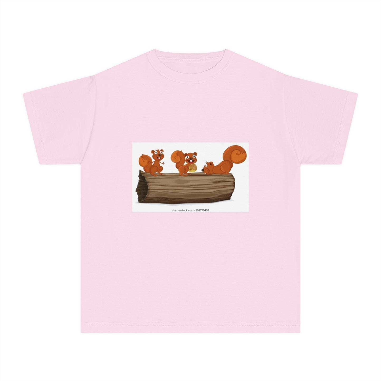 Playful Squirrel Youth Tee - Fun Animal Graphic T-Shirt for Kids