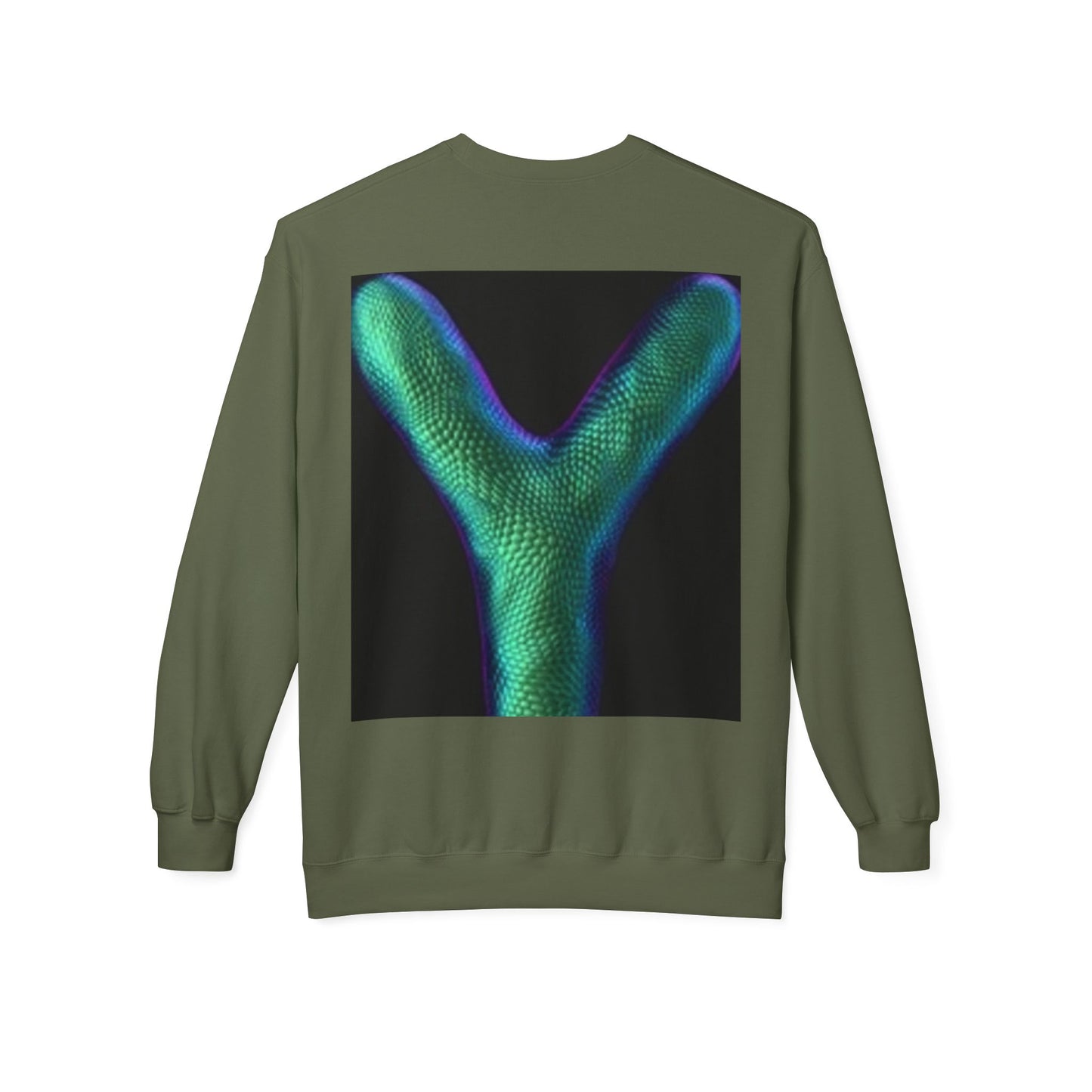 Unisex Y Graphic Fleece Crewneck Sweatshirt - Cozy Modern Style