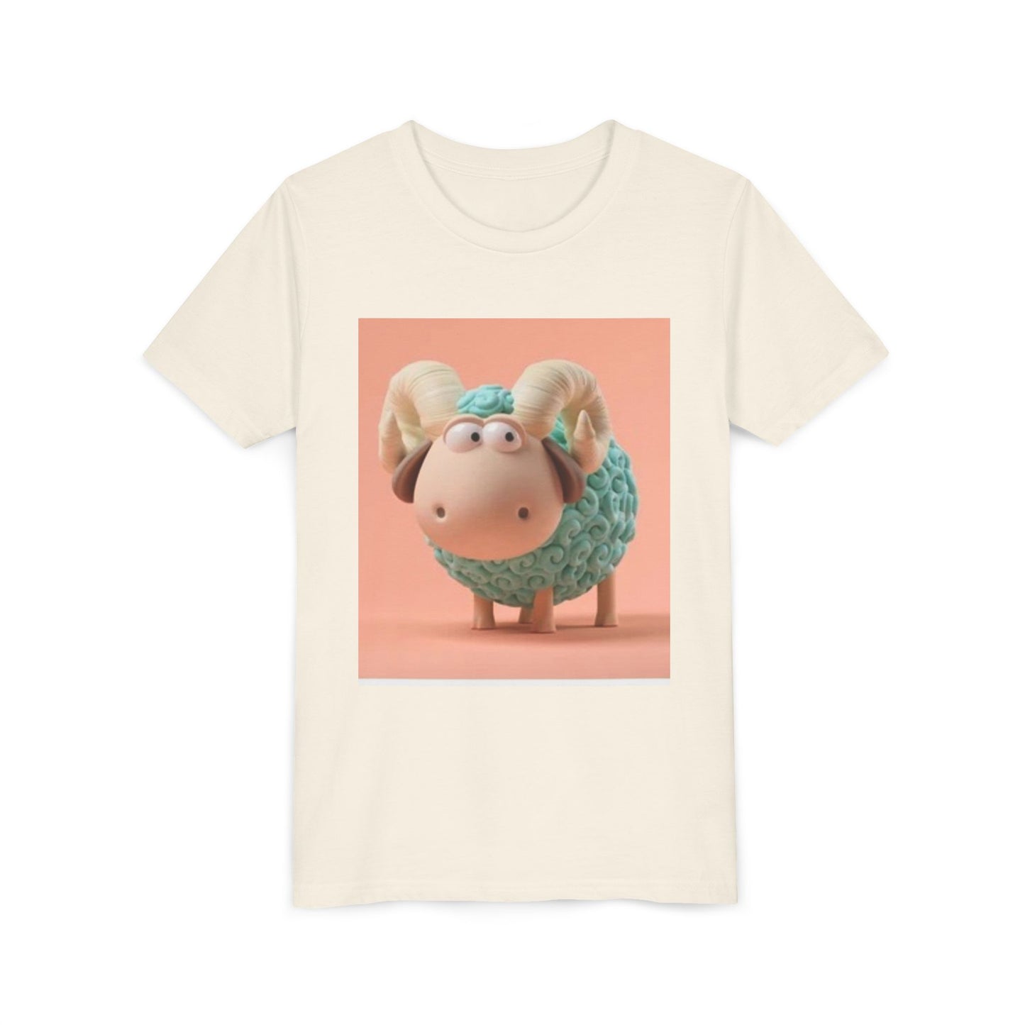 Cute Cartoon Sheep Youth Short Sleeve Tee - Fun and Whimsical Kids Shirt