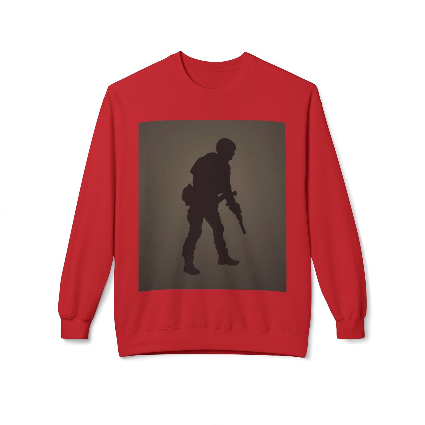 Military Silhouette Crewneck Sweatshirt - Unisex Midweight Fleece