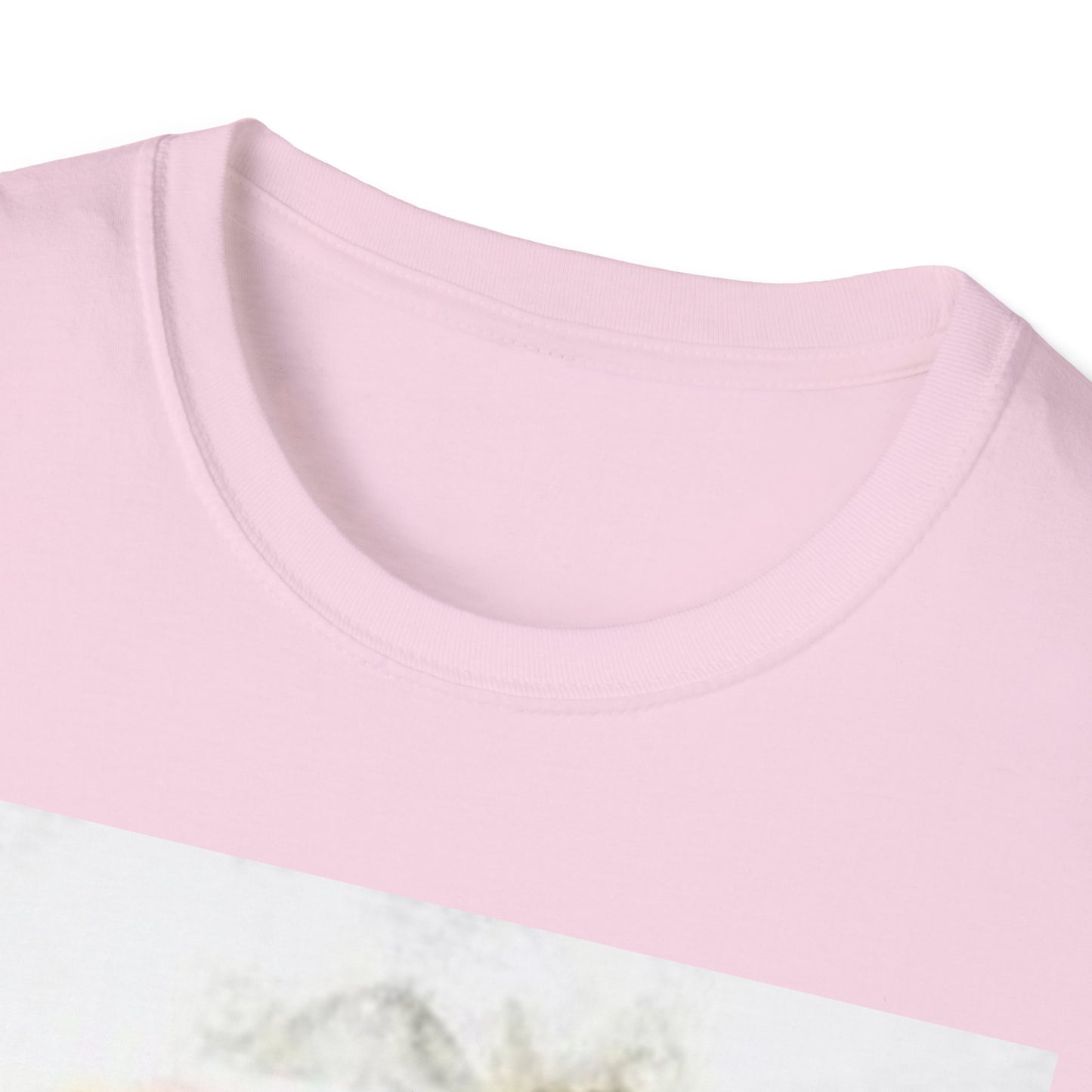 Playful Rabbit Design Unisex Softstyle T-Shirt - Perfect for Spring Celebrations