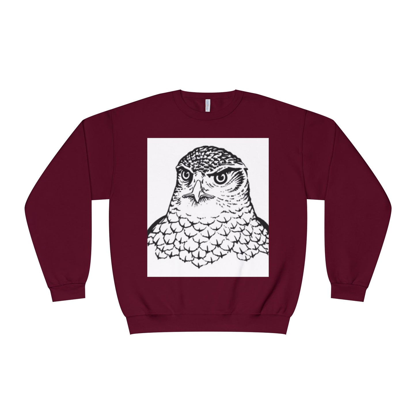 Unisex White Owl Graphic Crewneck Sweatshirt - Cozy & Stylish