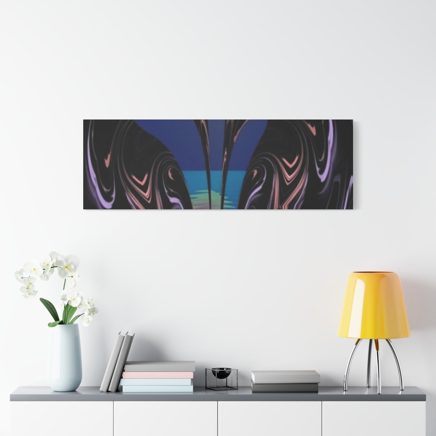 Romantic Abstract Canvas Art - Heart-Shaped Design for Home Decor