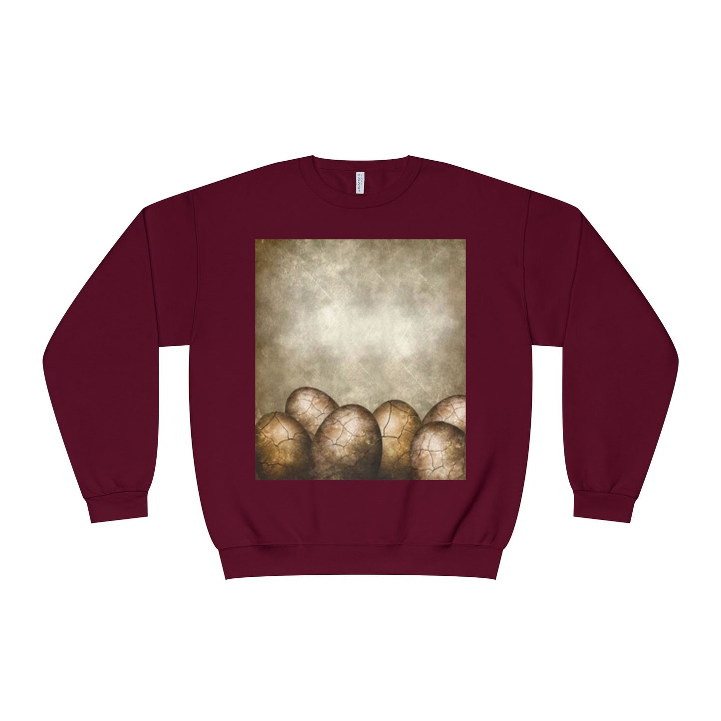 Cozy Vintage Egg Design Crewneck Sweatshirt