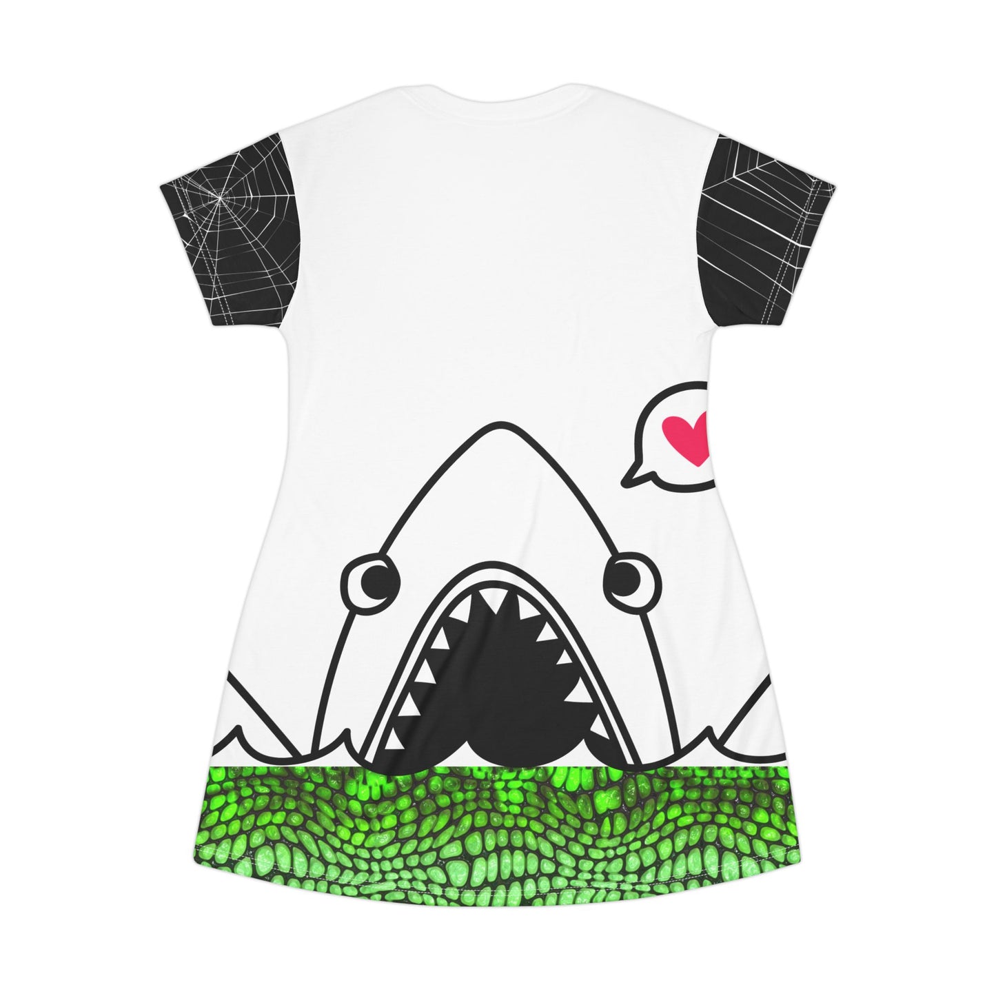 Playful Shark Graphic T-Shirt Dress – Cute & Comfy Summer Dress for Kids