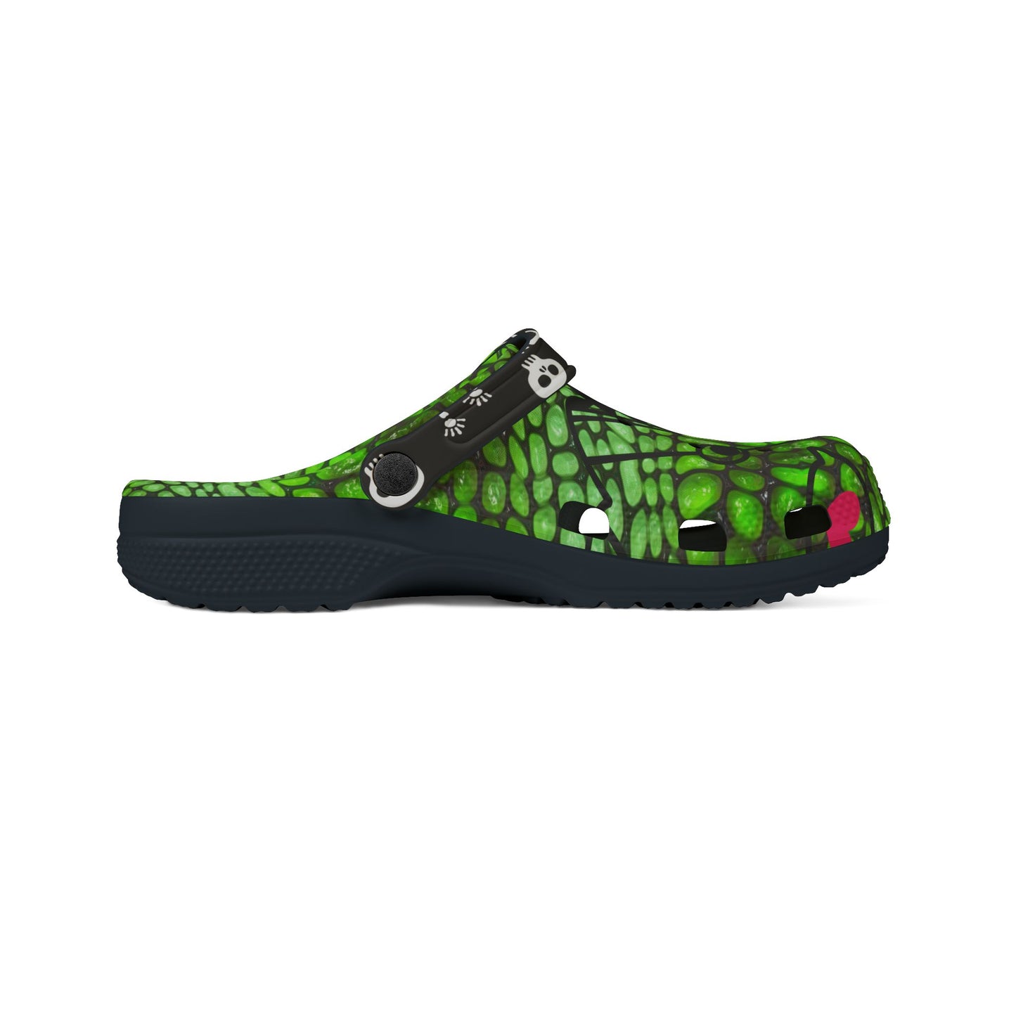 Skull & Green Glow EVA Foam Clogs - Fun, Lightweight Footwear for Kids and Adults