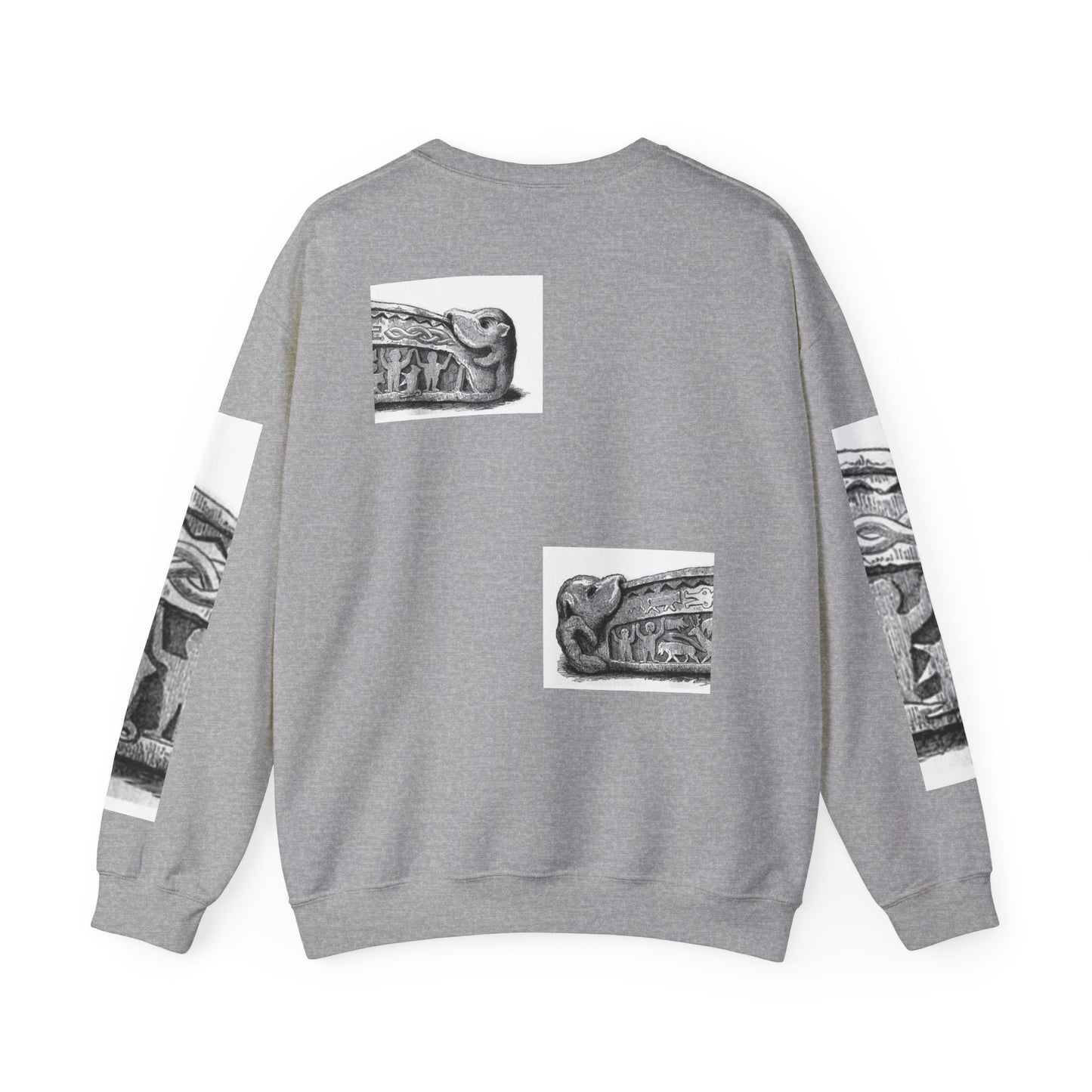 Artistic Unisex Heavy Blend™ Crewneck Sweatshirt - Vintage-Inspired Graphic Design