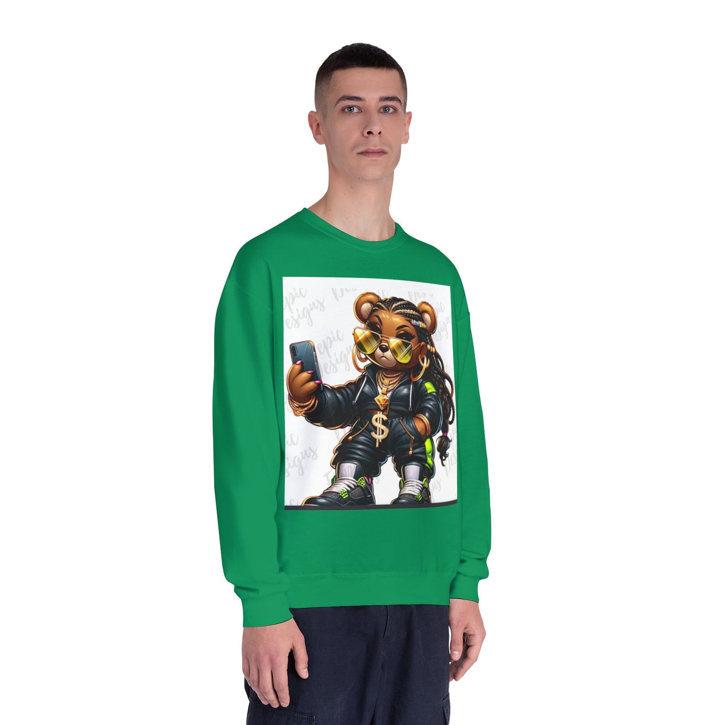 Street Style Bear Crewneck Sweatshirt - Unisex Urban Fashion