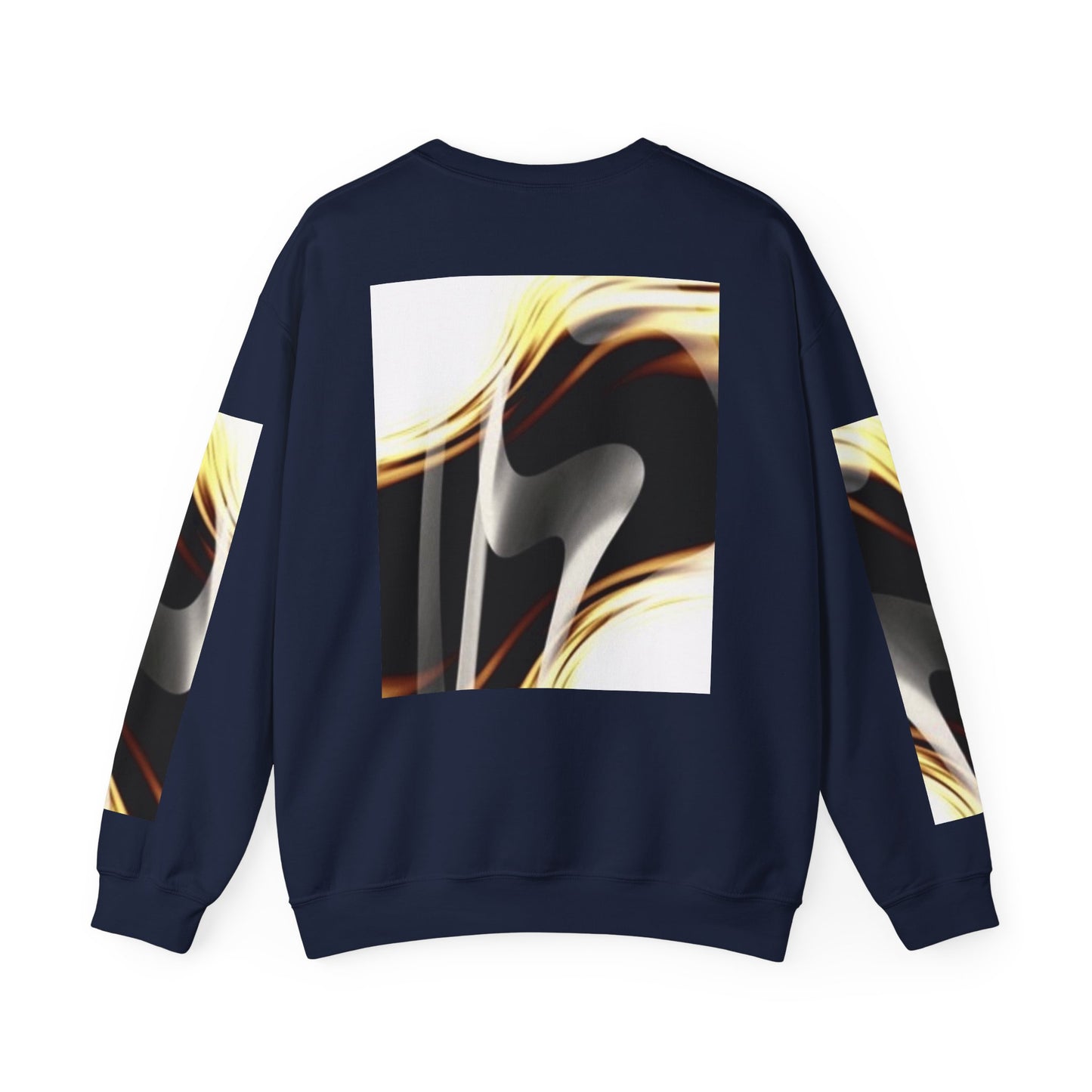 Abstract Wave Unisex Crewneck Sweatshirt - Modern Art Design