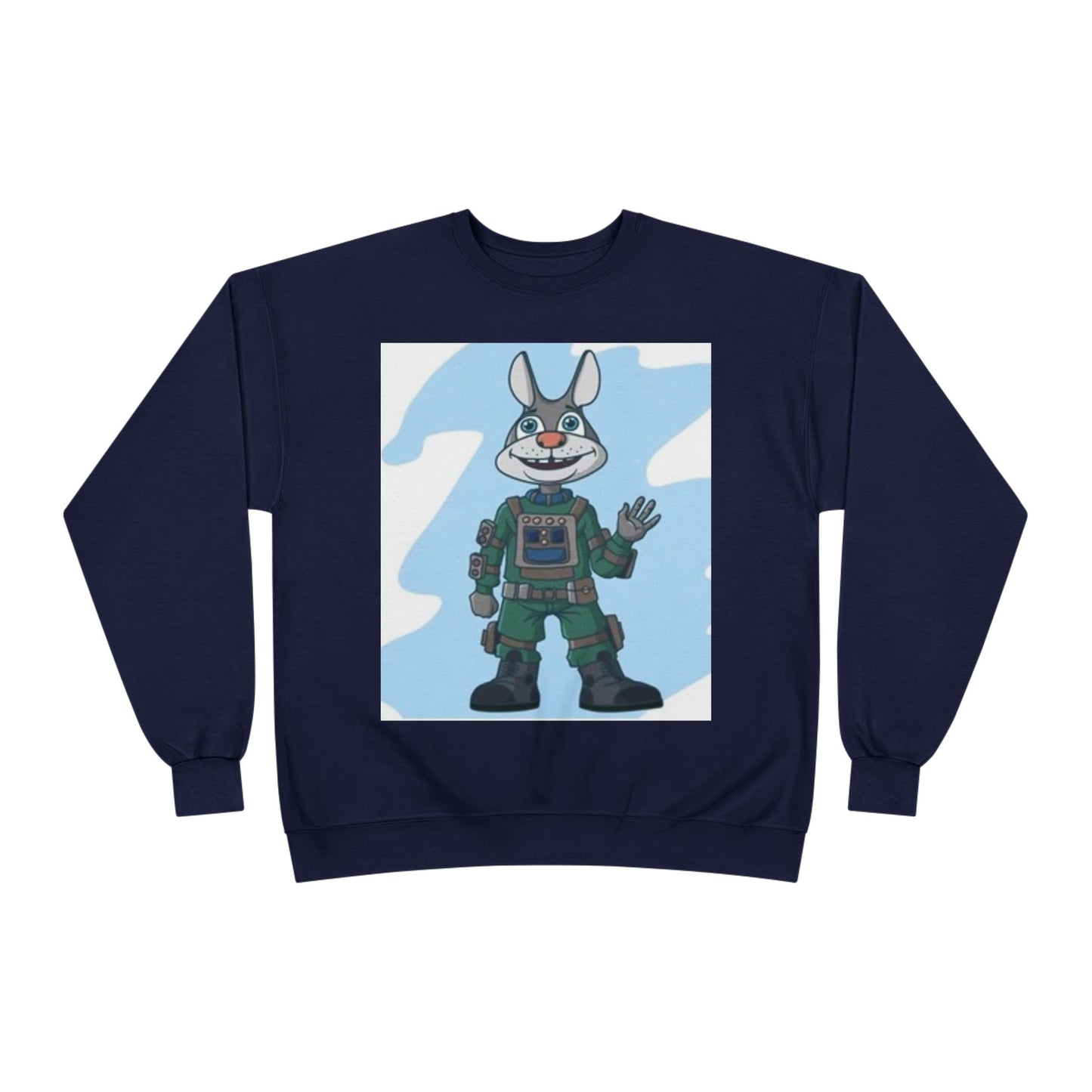 Unisex EcoSmart® Crewneck Sweatshirt - Playful Cartoon Character Design