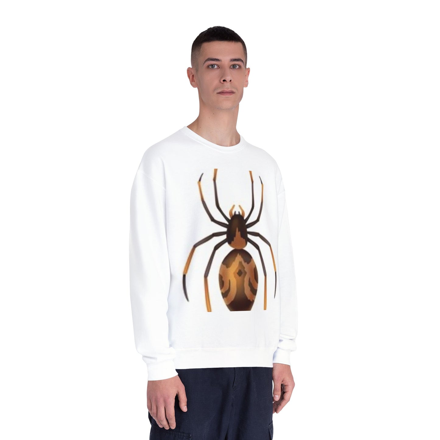 Unisex Spider Graphic Crewneck Sweatshirt - Cozy Fall Fashion