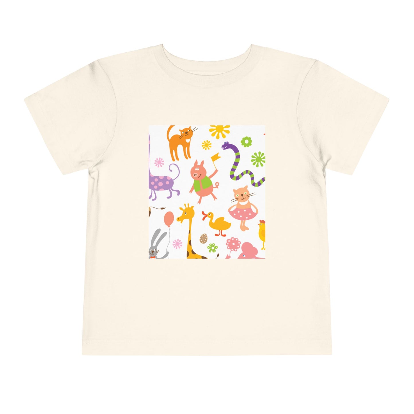 Playful Toddler Tee with Fun Animal Prints