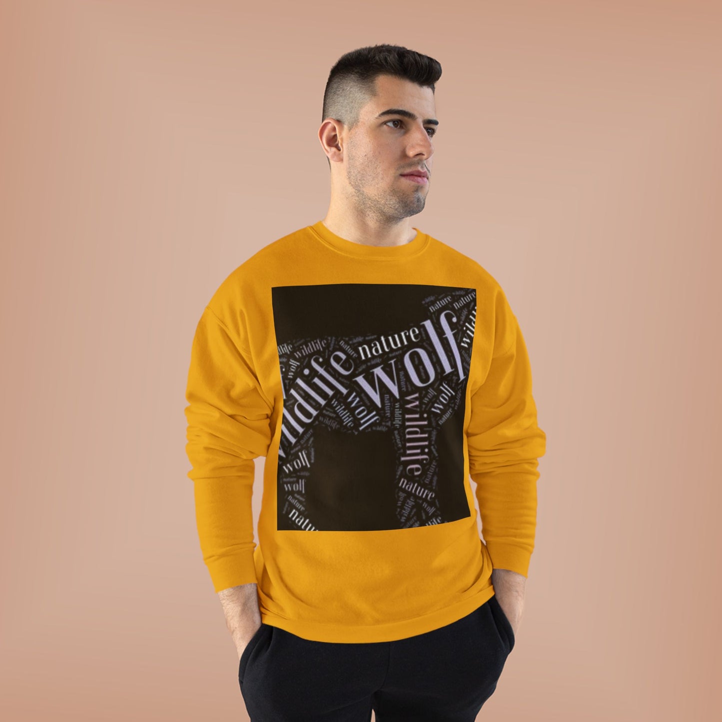 Unisex Eco-Friendly Wolf Graphic Crewneck Sweatshirt - Nature Lover Gift
