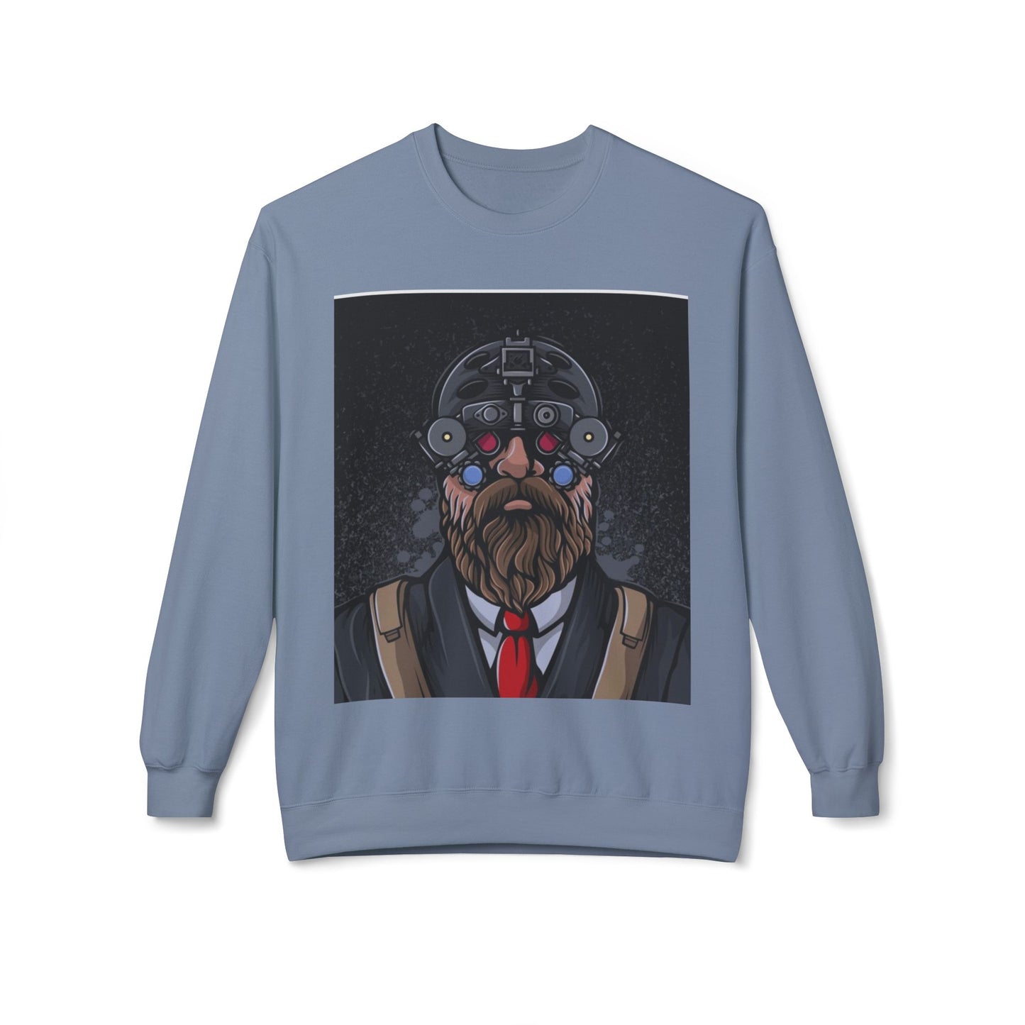 Bearded Tech Enthusiast Crewneck Sweatshirt