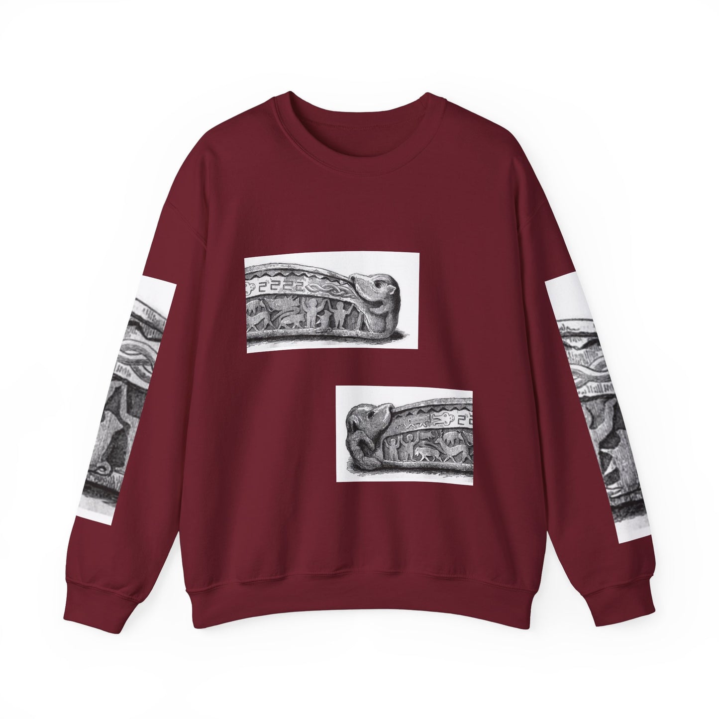 Artistic Unisex Heavy Blend™ Crewneck Sweatshirt - Vintage-Inspired Graphic Design