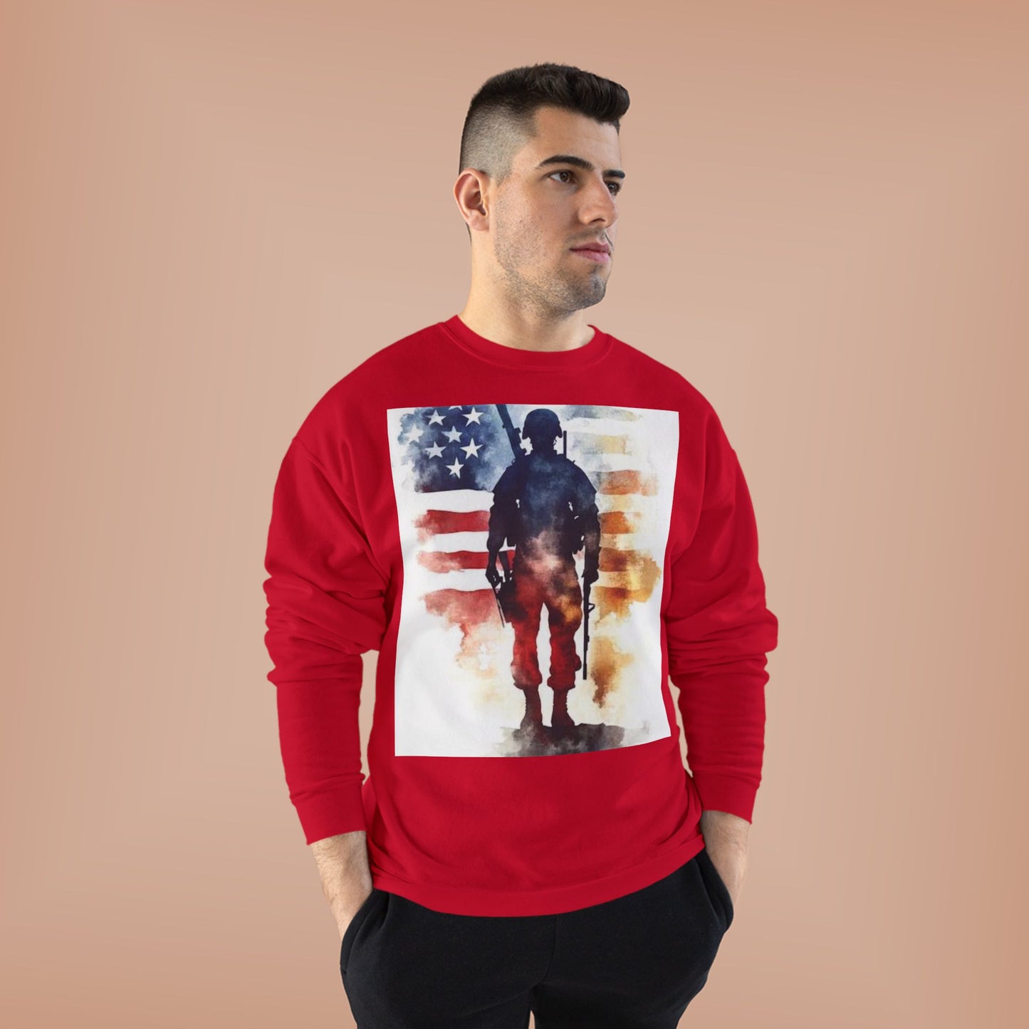 Patriotic Soldier EcoSmart® Crewneck Sweatshirt