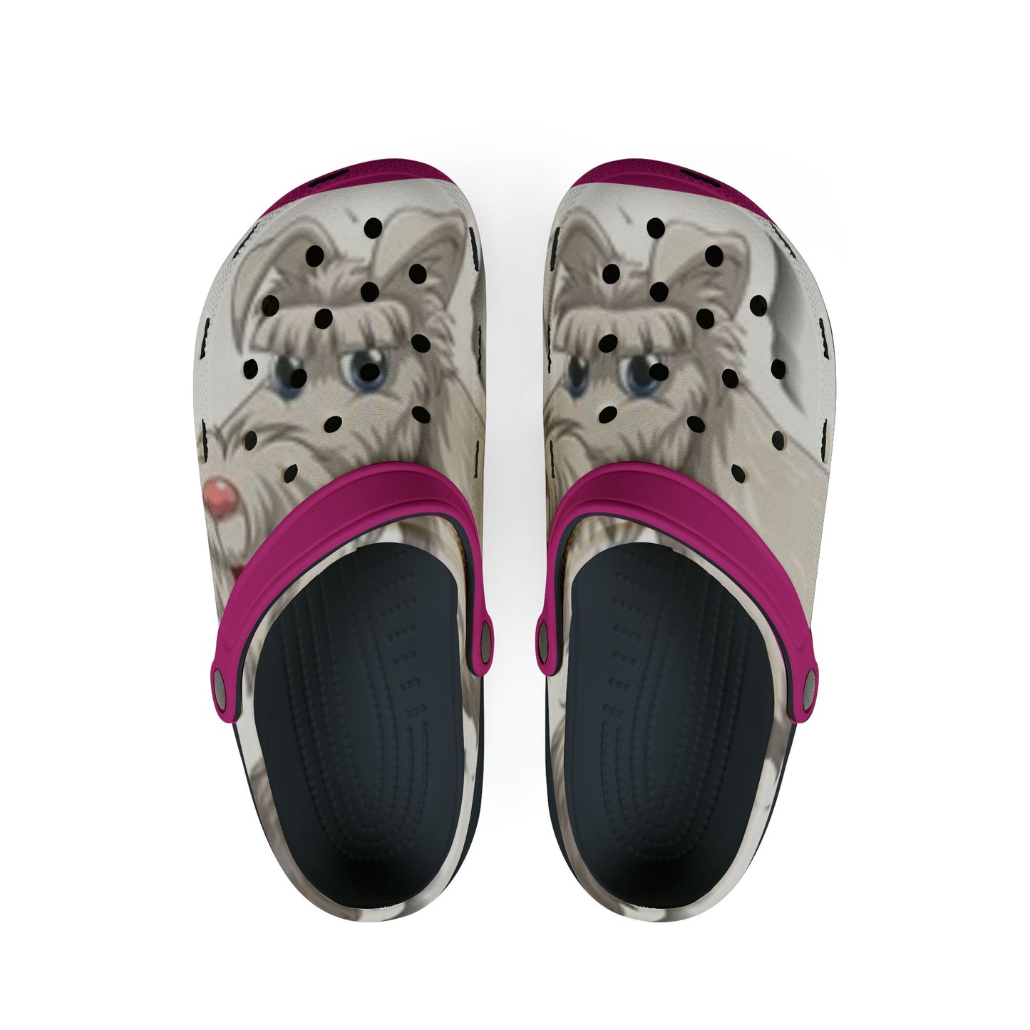 Cute Animal Print EVA Foam Rubber Shoes - Fun and Lightweight Comfort for Dog Lovers