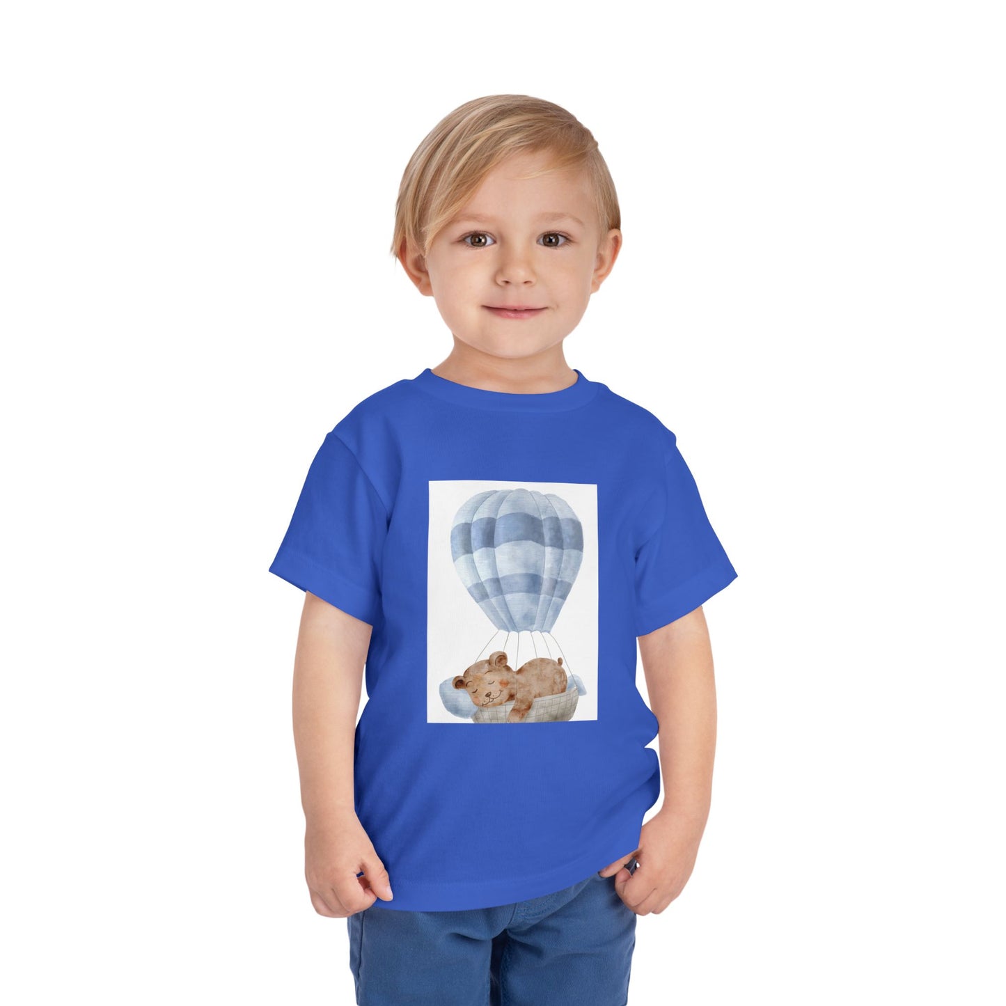 Cute Toddler Tee with Hot Air Balloon and Bear Design - Perfect for Playtime and Special Occasions
