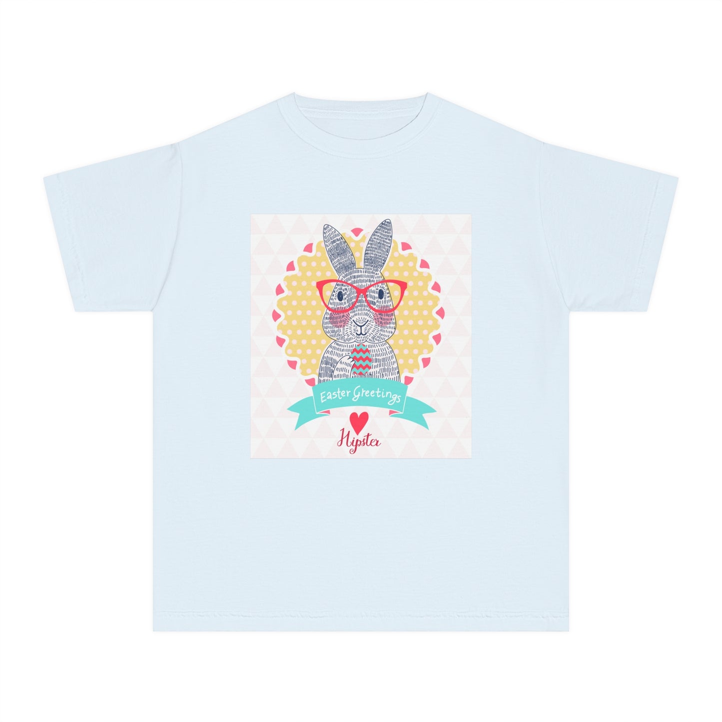 Youth Easter Bunny Tee - 'Easter Greetings' Design