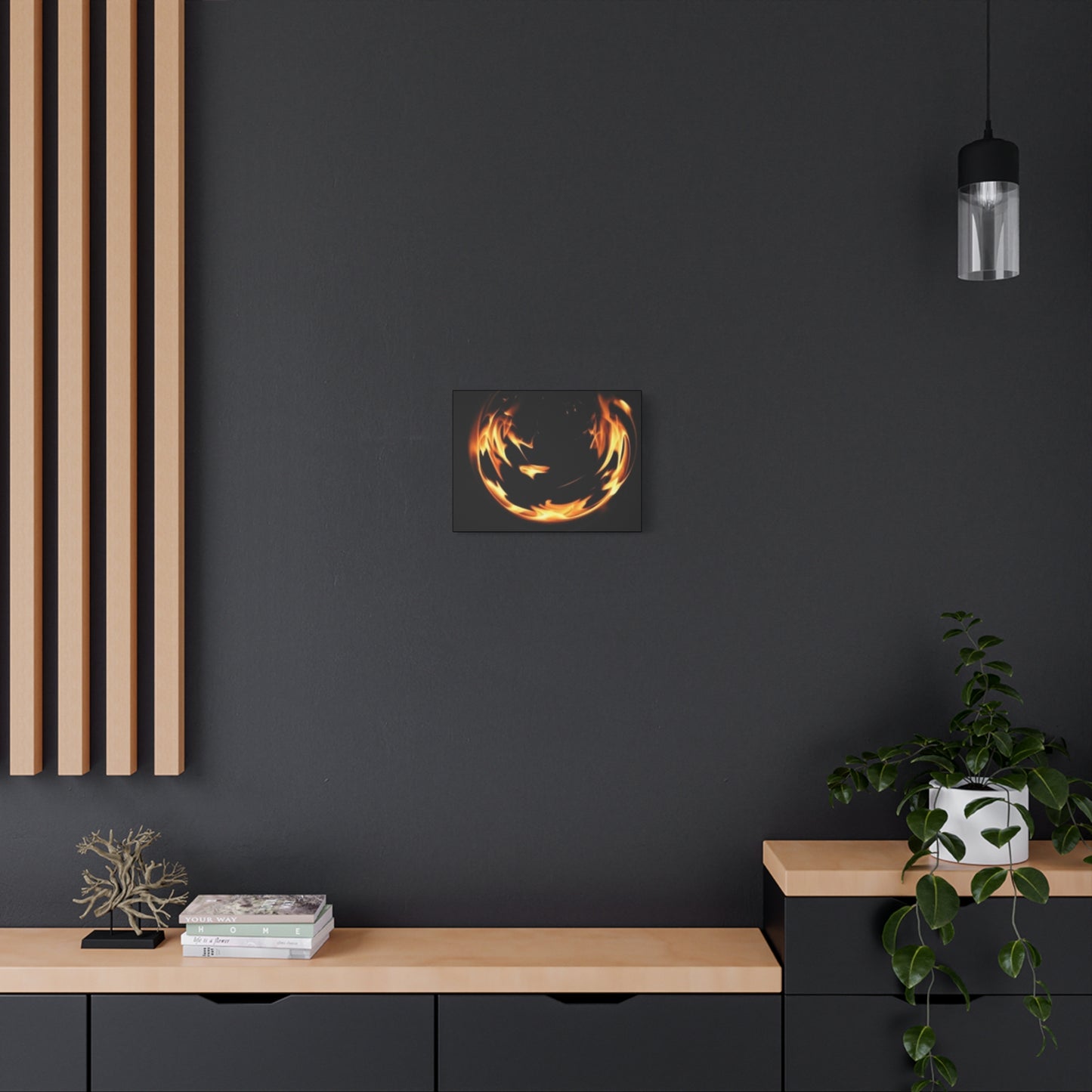 Fire Swirl Matte Canvas Art - Stretched 1.25" Gallery Wrap