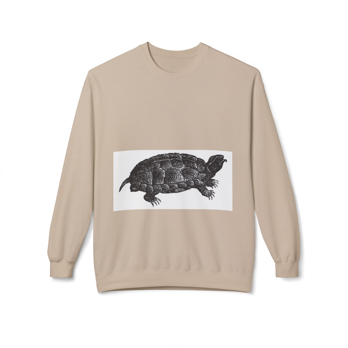 Turtle Design Unisex Fleece Crewneck Sweatshirt - Chill Vibes, Perfect Gift for Nature Lovers