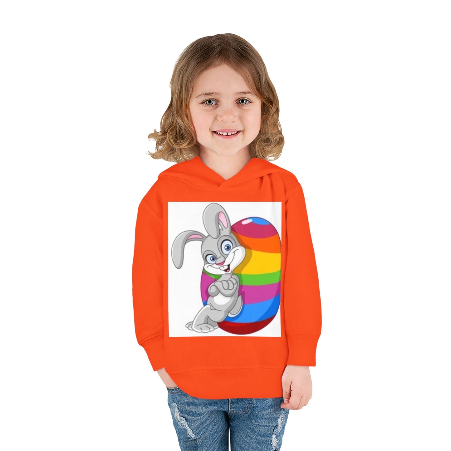 Colorful Easter Bunny Toddler Pullover Hoodie