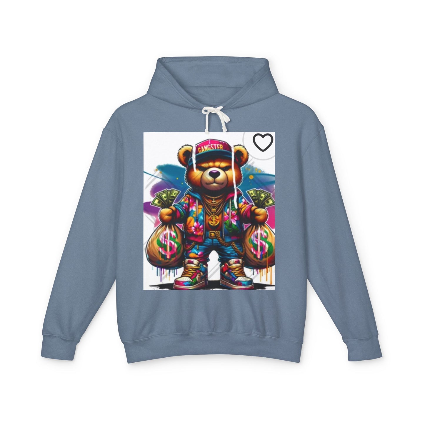 Trendy Bear Money Sweatshirt - Unisex Lightweight Hoodie for Gamers & Streetwear Fans
