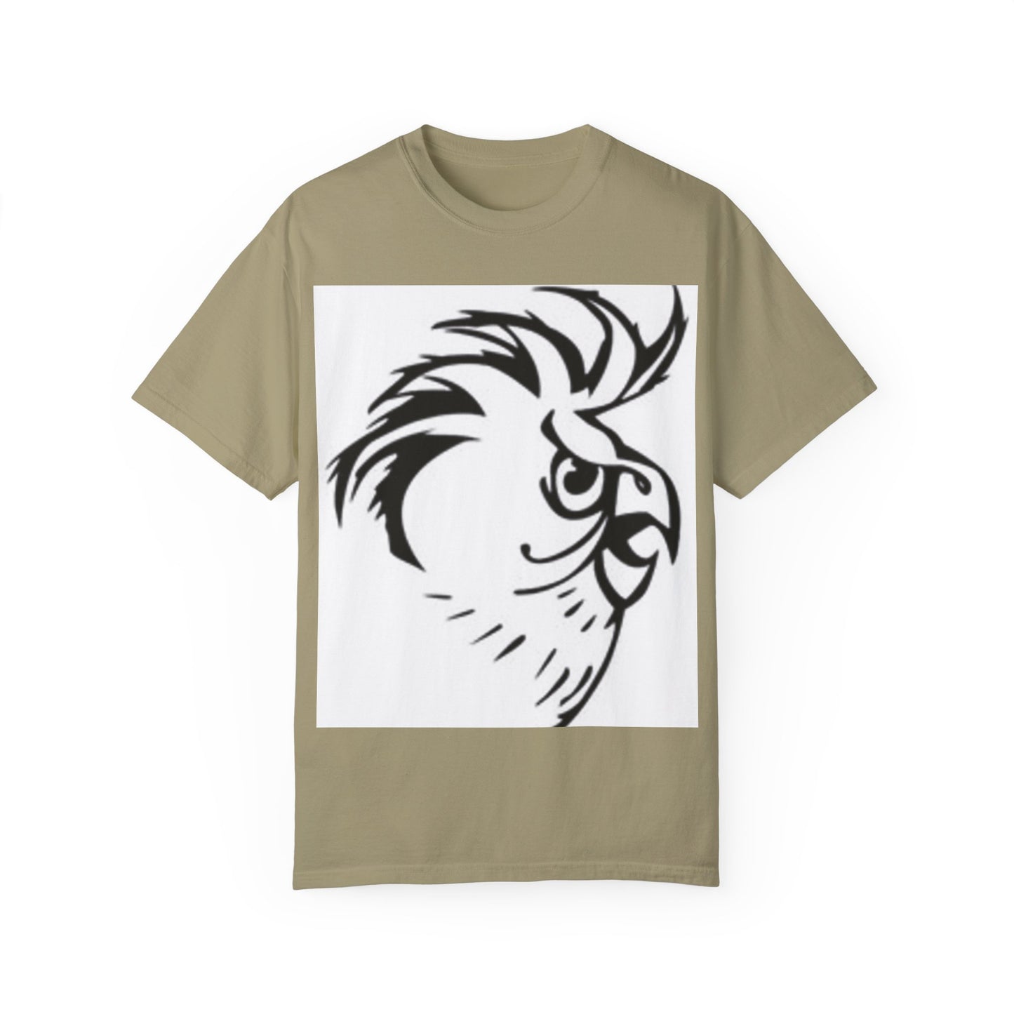 Artistic Unisex Garment-Dyed T-Shirt - Hand Drawn Patterns